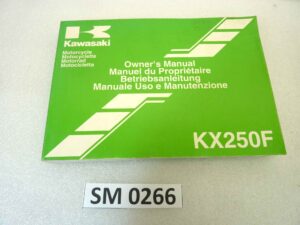 Libretto uso e manutenzione Kawasaki KX250F manuale utente ORIGINALE ita eng fra ger