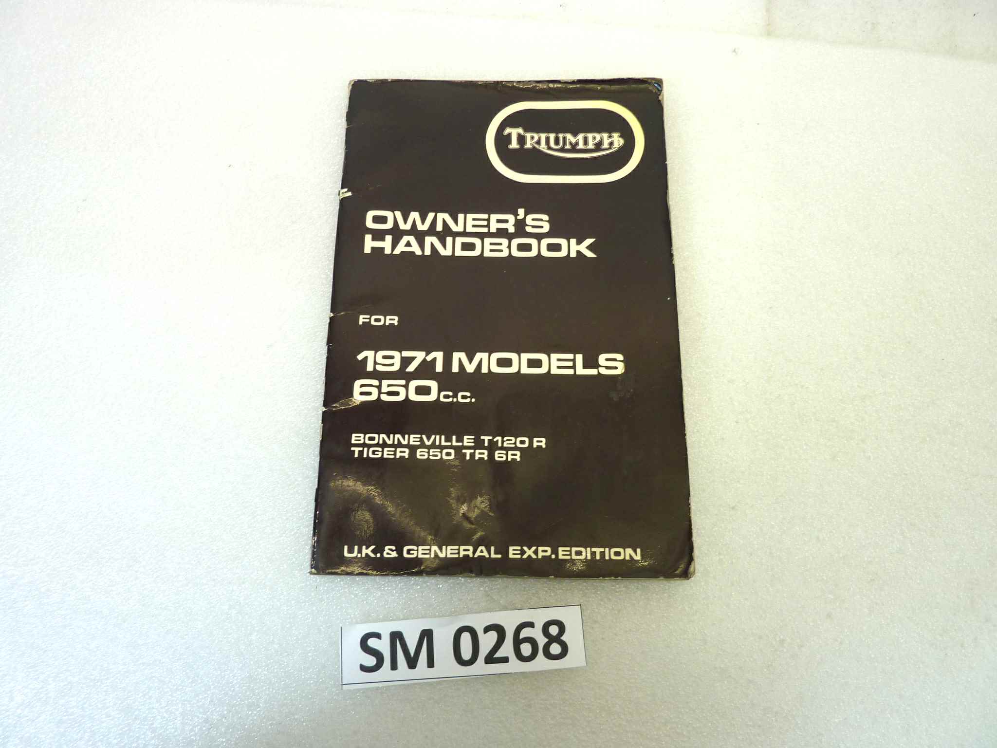 Libretto uso e manutenzione Triumph Bonneville T120 Tiger 1971 manuale utente ORIGINALE eng