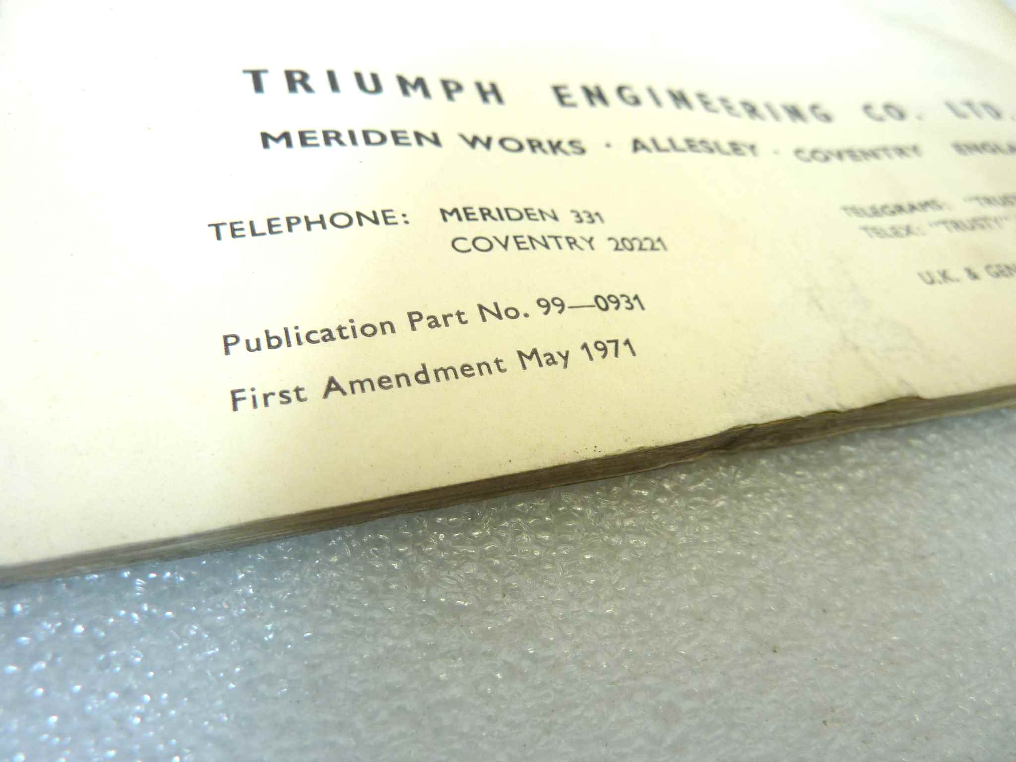 Libretto uso e manutenzione Triumph Bonneville T120 Tiger 1971 manuale utente ORIGINALE eng - immagine 4