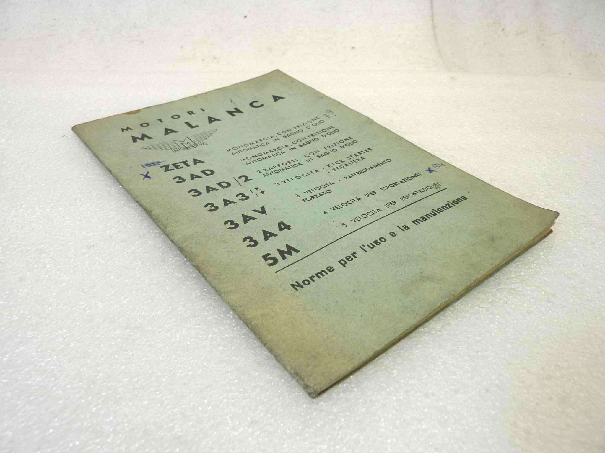 Libretto uso e manutenzione Malanca Motori vari modelli manuale utente ORIGINALE ita - immagine 4