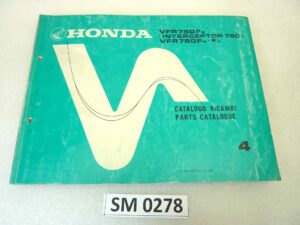 Catalogo parti ricambio Honda VFR750F Interceptor 4 ricambi ORIGINALE ita eng Parts Catalog dim 21,5 x 28 cm