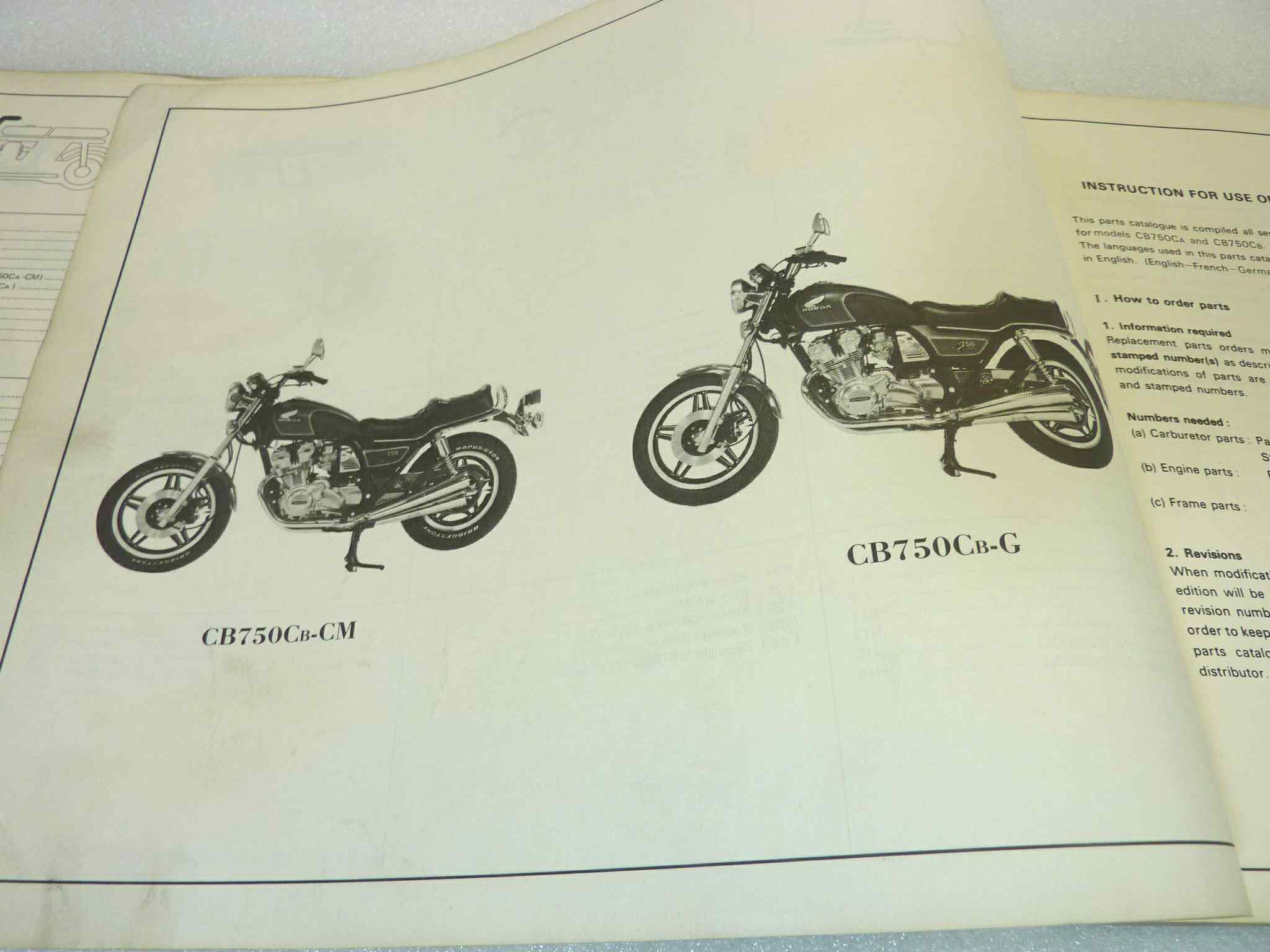 Catalogo parti ricambio Honda CB750C ricambi ORIGINALE eng fra ger Parts Catalog dim 21,5 x 28 cm - immagine 7