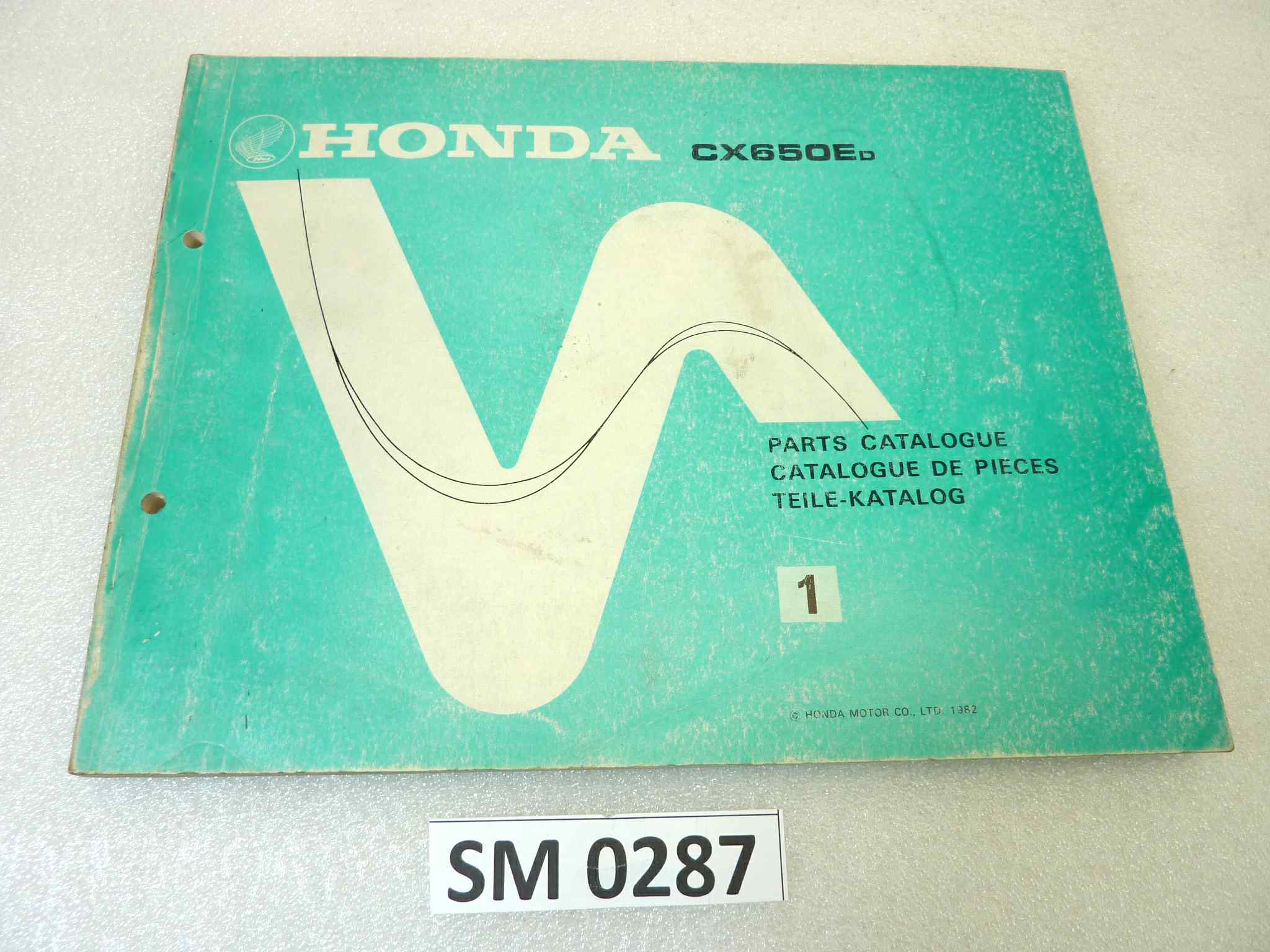 Catalogo parti ricambio Honda CX650E ricambi ORIGINALE eng fra ger Parts Catalog dim 21,5 x 28 cm