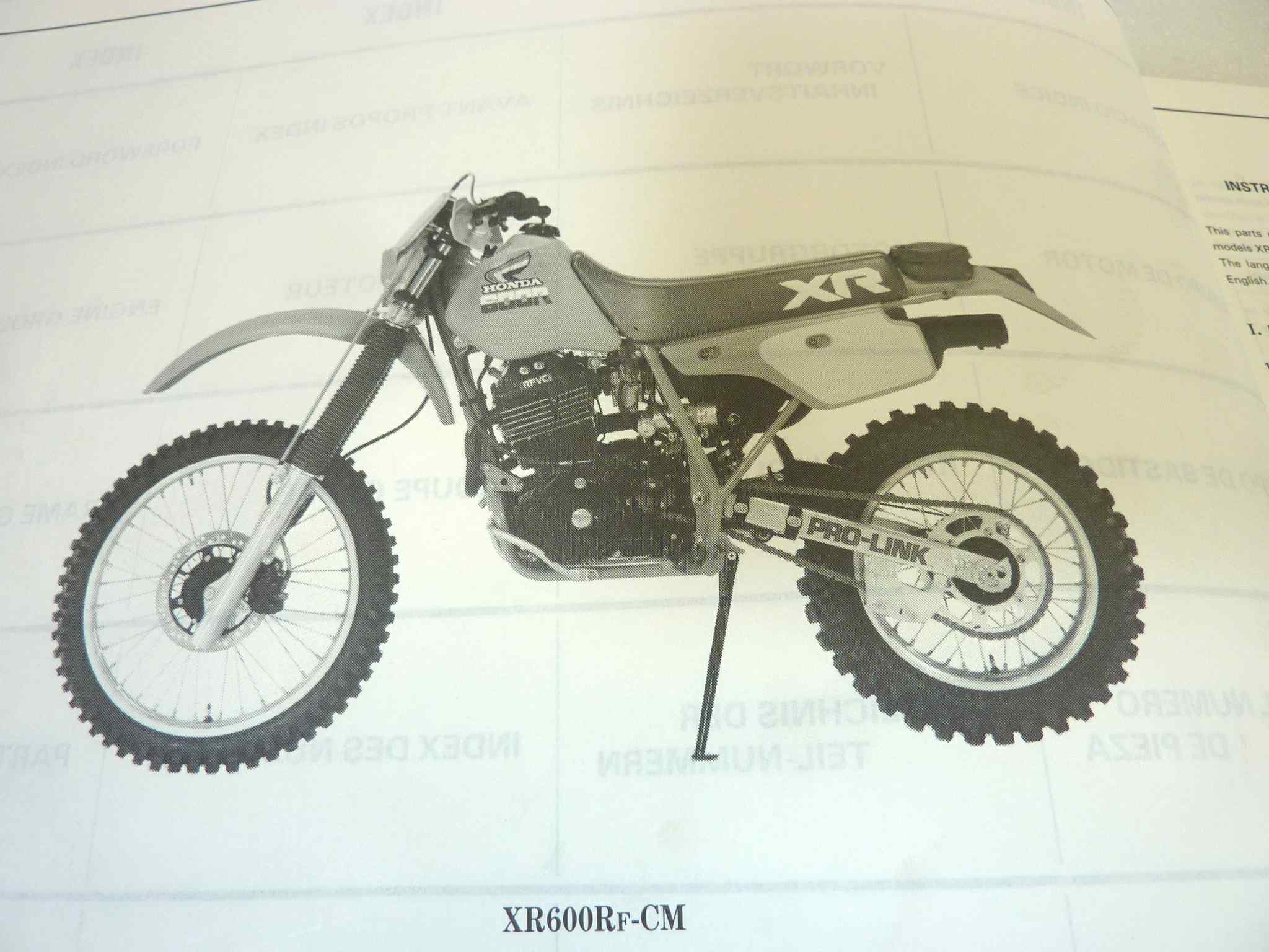 Catalogo parti ricambio Honda XR600R 6 ricambi ORIGINALE eng fra ger esp Parts Catalog dim 21,5 x 28 cm - immagine 6