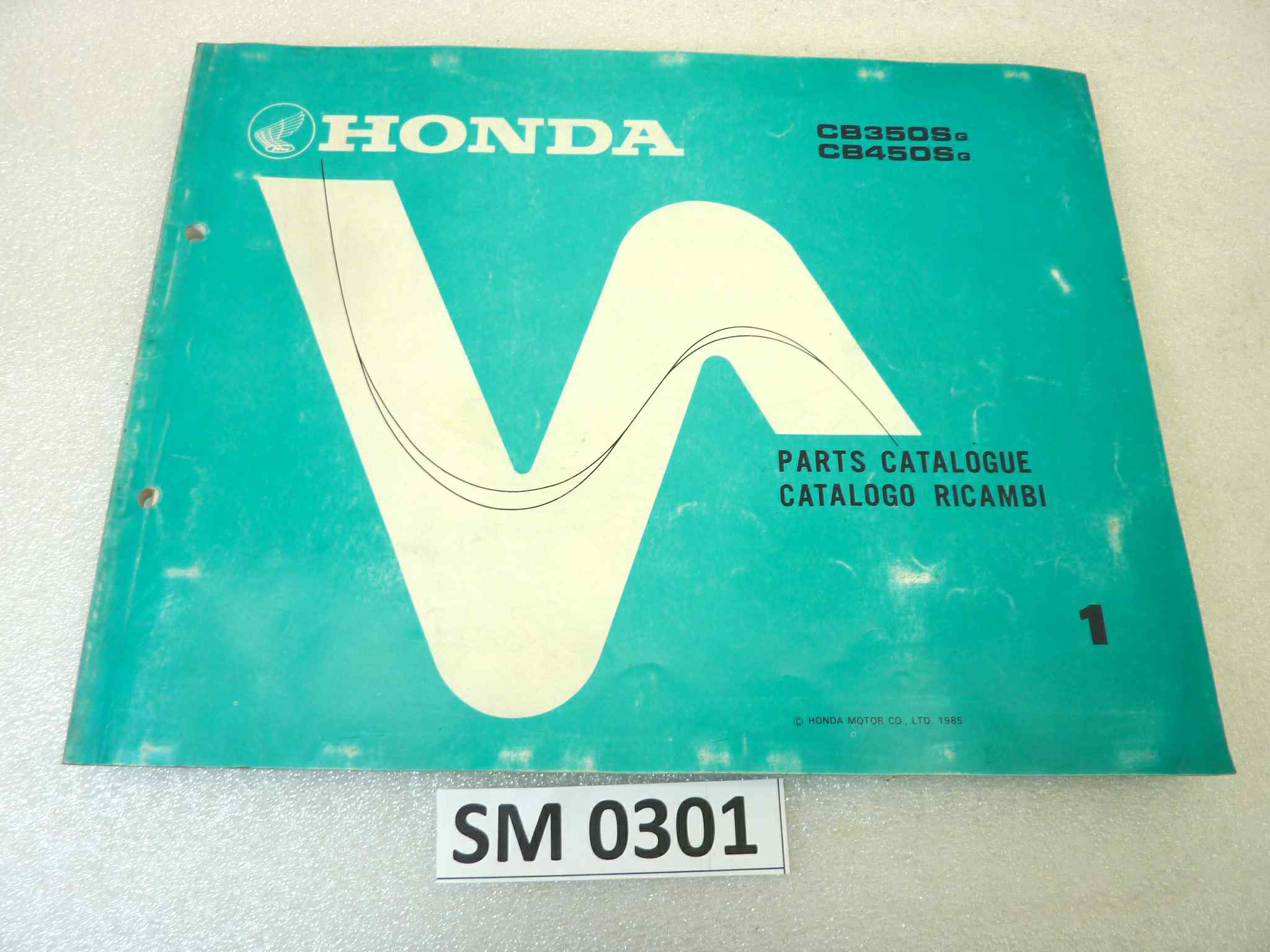 Catalogo parti ricambio Honda CB350 450 S ricambi ORIGINALE ita eng Parts Catalog dim 21,5 x 28 cm