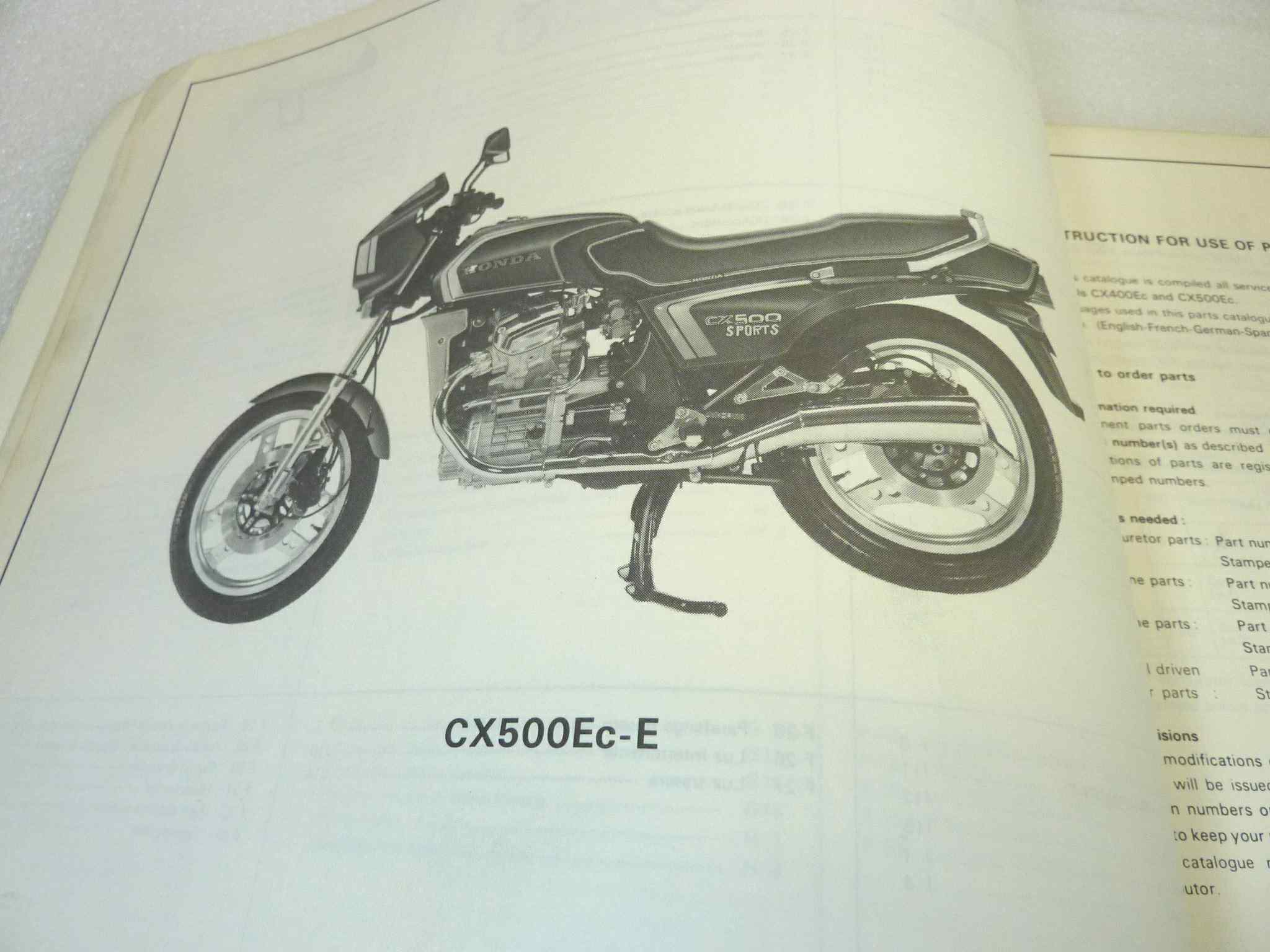 Catalogo parti ricambio Honda CX400 500 E ricambi ORIGINALE eng fra ger esp Parts Catalog dim 21,5 x 28 cm - immagine 6
