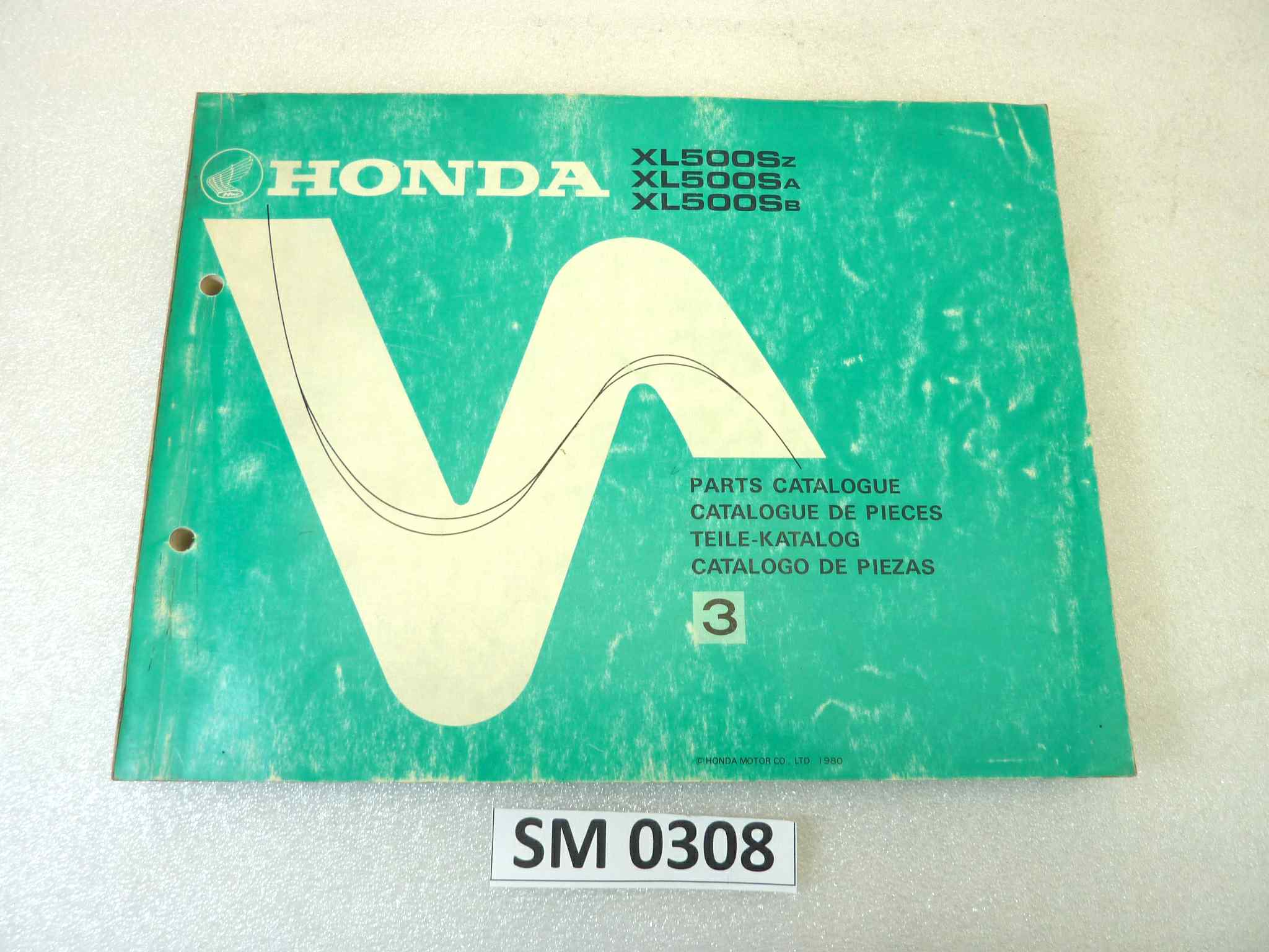 Catalogo parti ricambio Honda XL500S ricambi ORIGINALE eng fra ger esp Parts Catalog dim 21,5 x 28 cm
