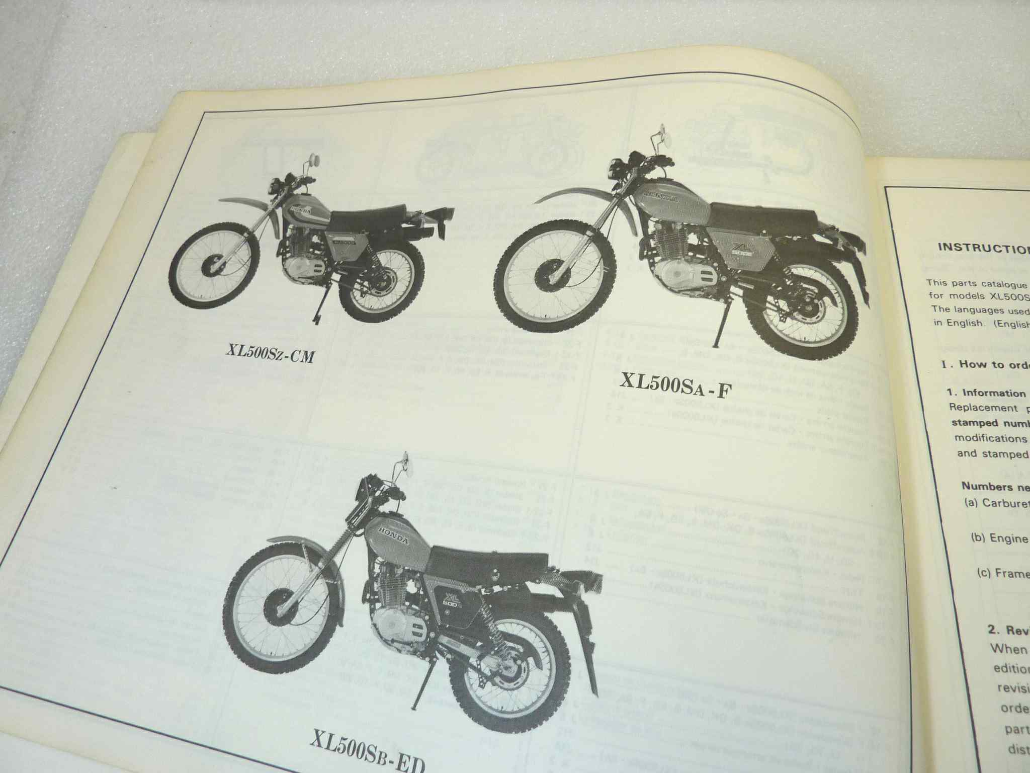 Catalogo parti ricambio Honda XL500S ricambi ORIGINALE eng fra ger esp Parts Catalog dim 21,5 x 28 cm - immagine 6