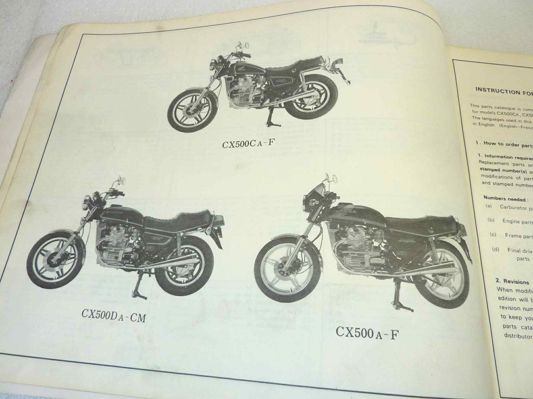 Catalogo parti ricambio Honda CX500C D ricambi ORIGINALE eng fra ger esp Parts Catalog dim 21,5 x 28 cm - immagine 6