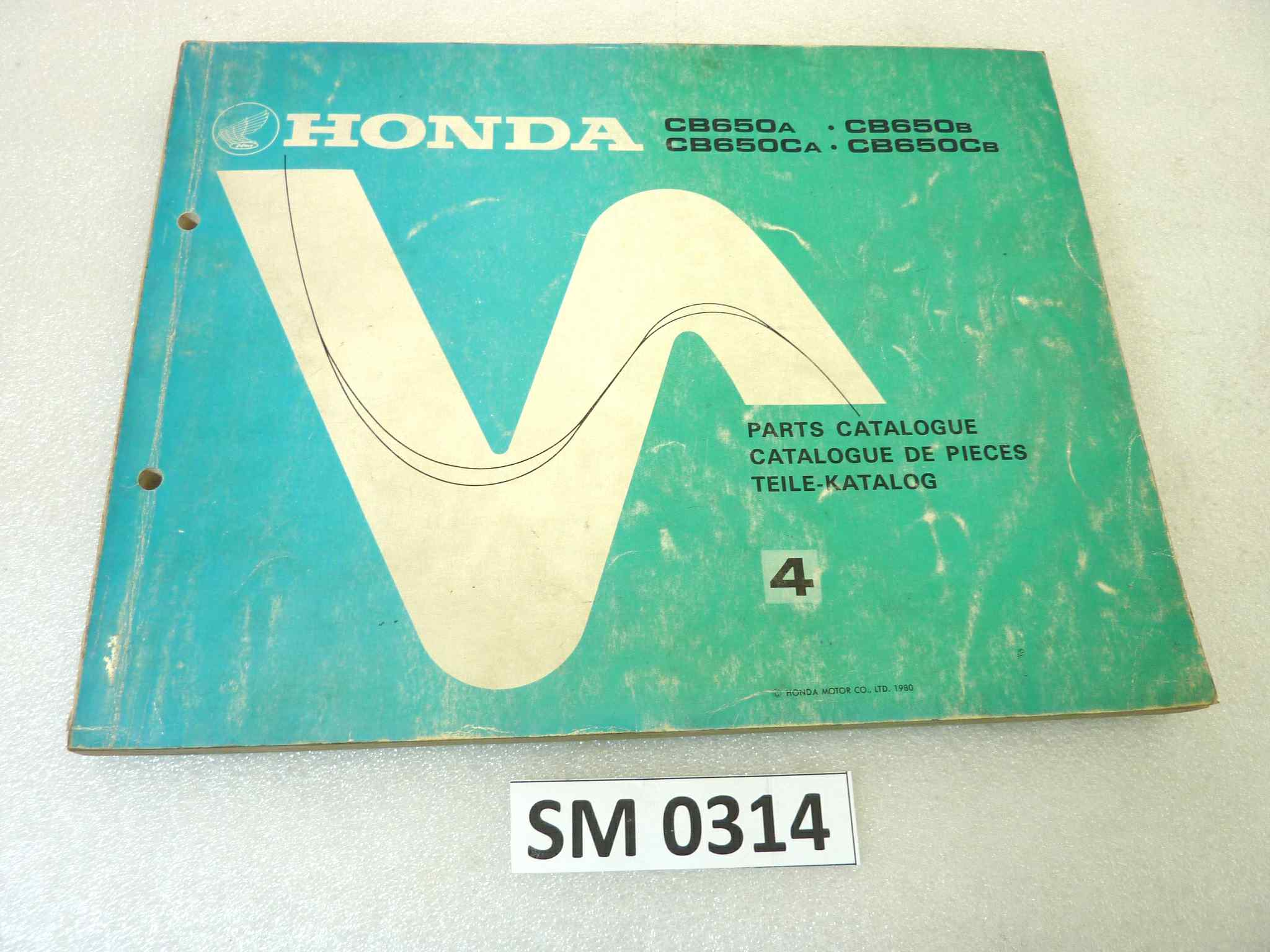 Catalogo parti ricambio Honda CB650 C ricambi ORIGINALE eng fra ger Parts Catalog dim 21,5 x 28 cm