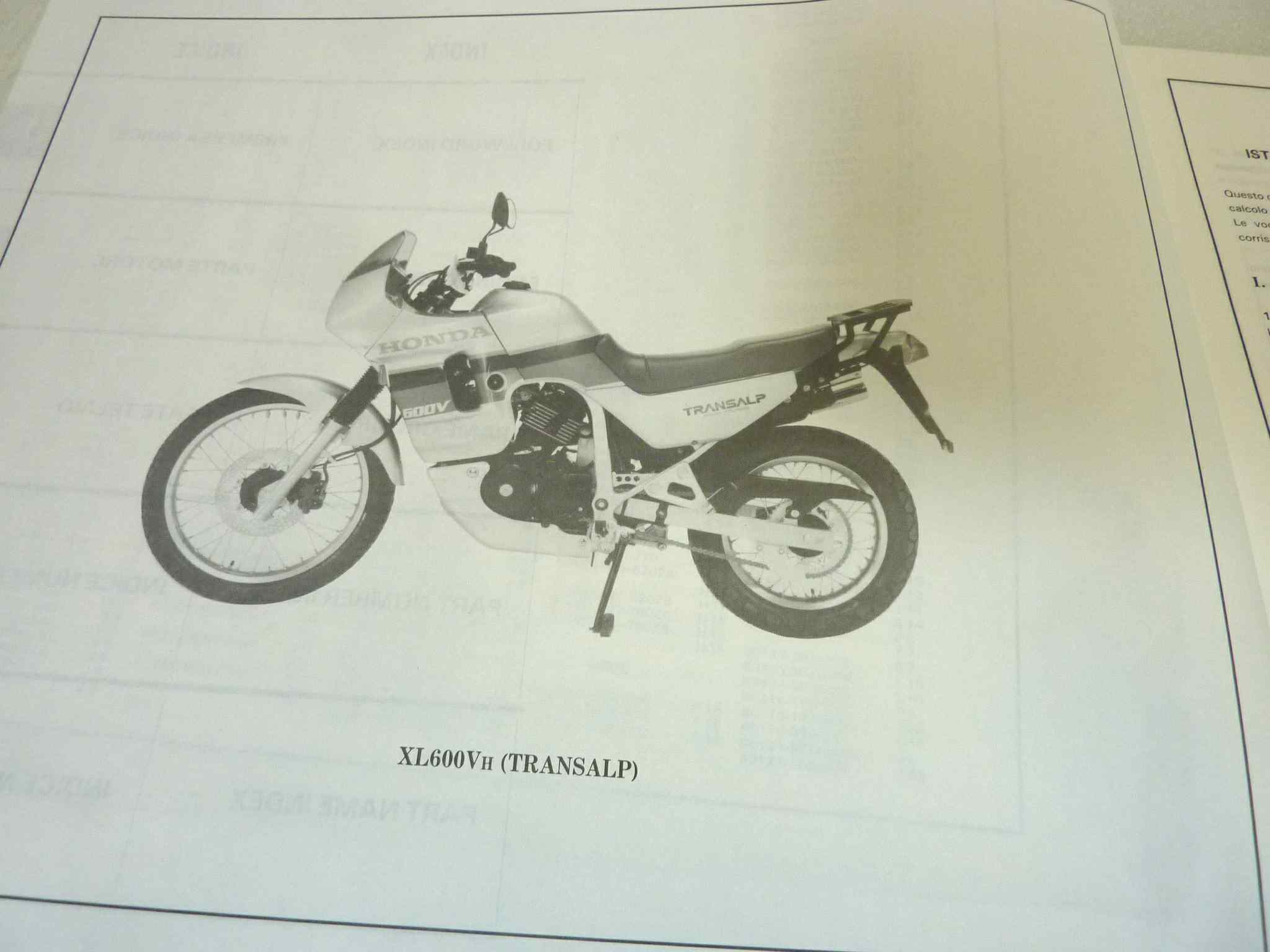 Catalogo parti ricambio Honda XL600V Transalp 1 ricambi ORIGINALE ita eng Parts Catalog dim 21,5 x 28 cm - immagine 7