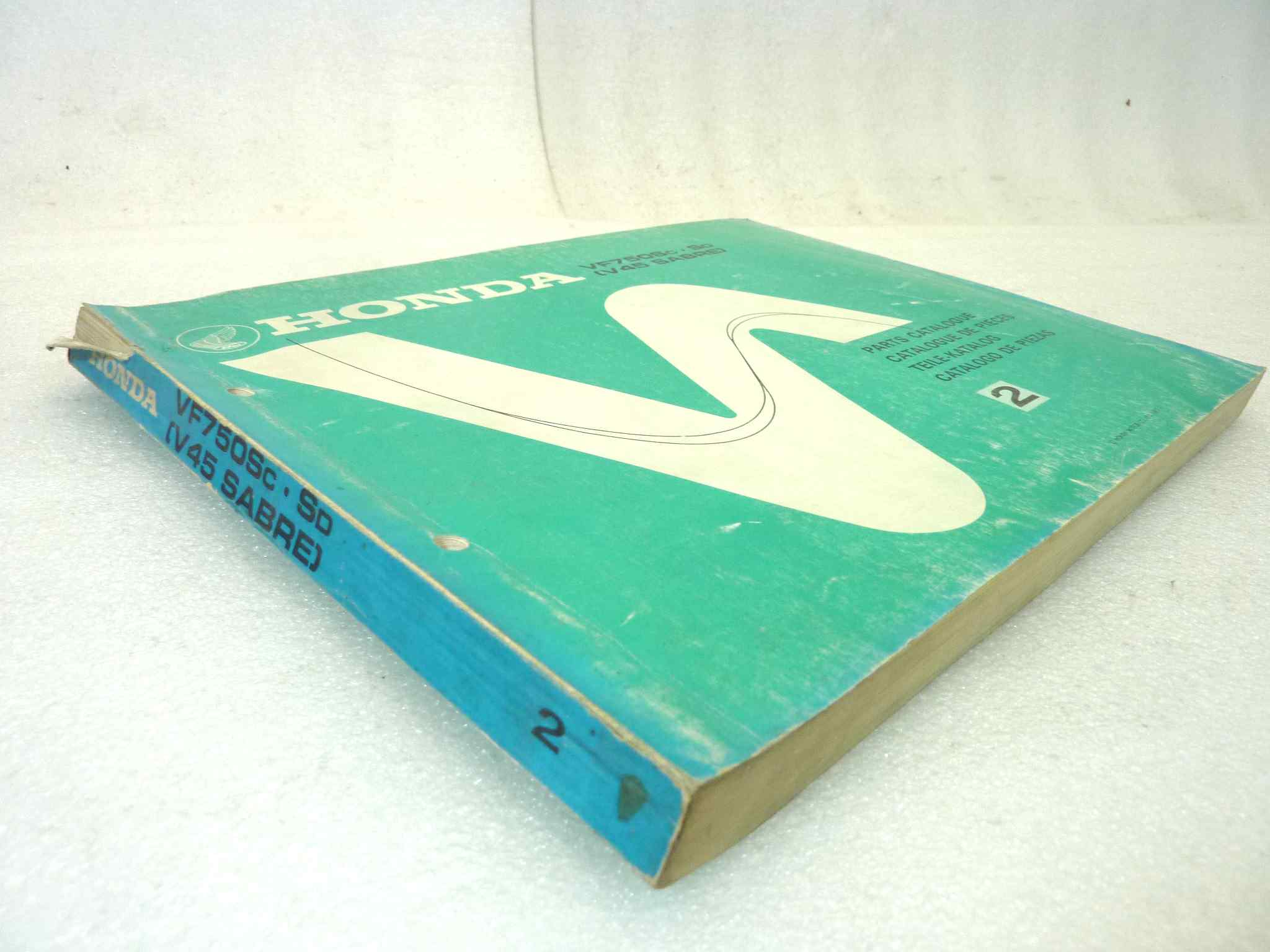 Catalogo parti ricambio Honda VF750S V45 Sabre 2 ricambi ORIGINALE eng fra ger esp Parts Catalog dim 21,5 x 28 cm - immagine 7