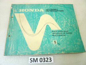 Catalogo parti ricambio Honda VF1000F Interceptor 1 ricambi ORIGINALE eng fra ger Parts Catalog dim 21,5 x 28 cm