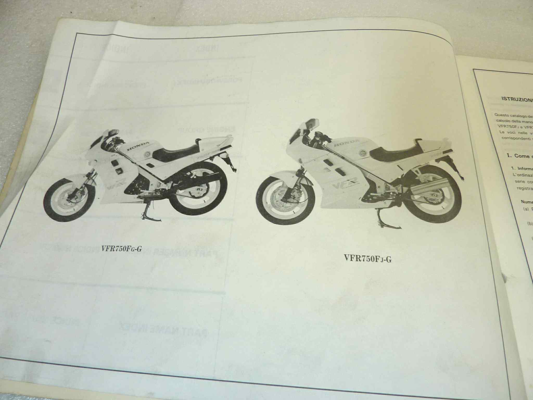 Catalogo parti ricambio Honda VFR750F Interceptor 6 ricambi ORIGINALE ita eng Parts Catalog dim 21,5 x 28 cm - immagine 6