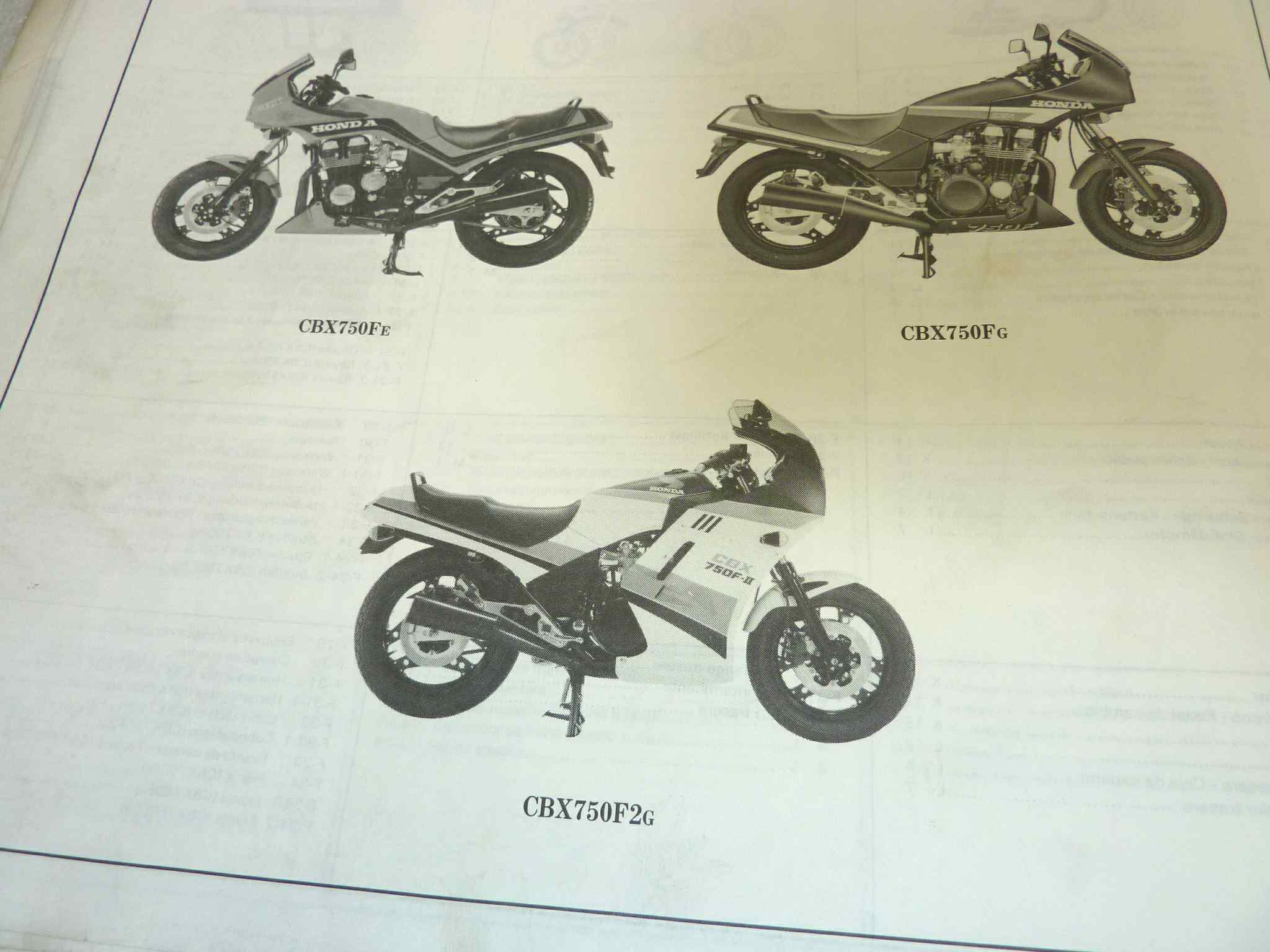 Catalogo parti ricambio Honda CBX750F 4 ricambi ORIGINALE eng fra ger esp Parts Catalog dim 21,5 x 28 cm - immagine 6