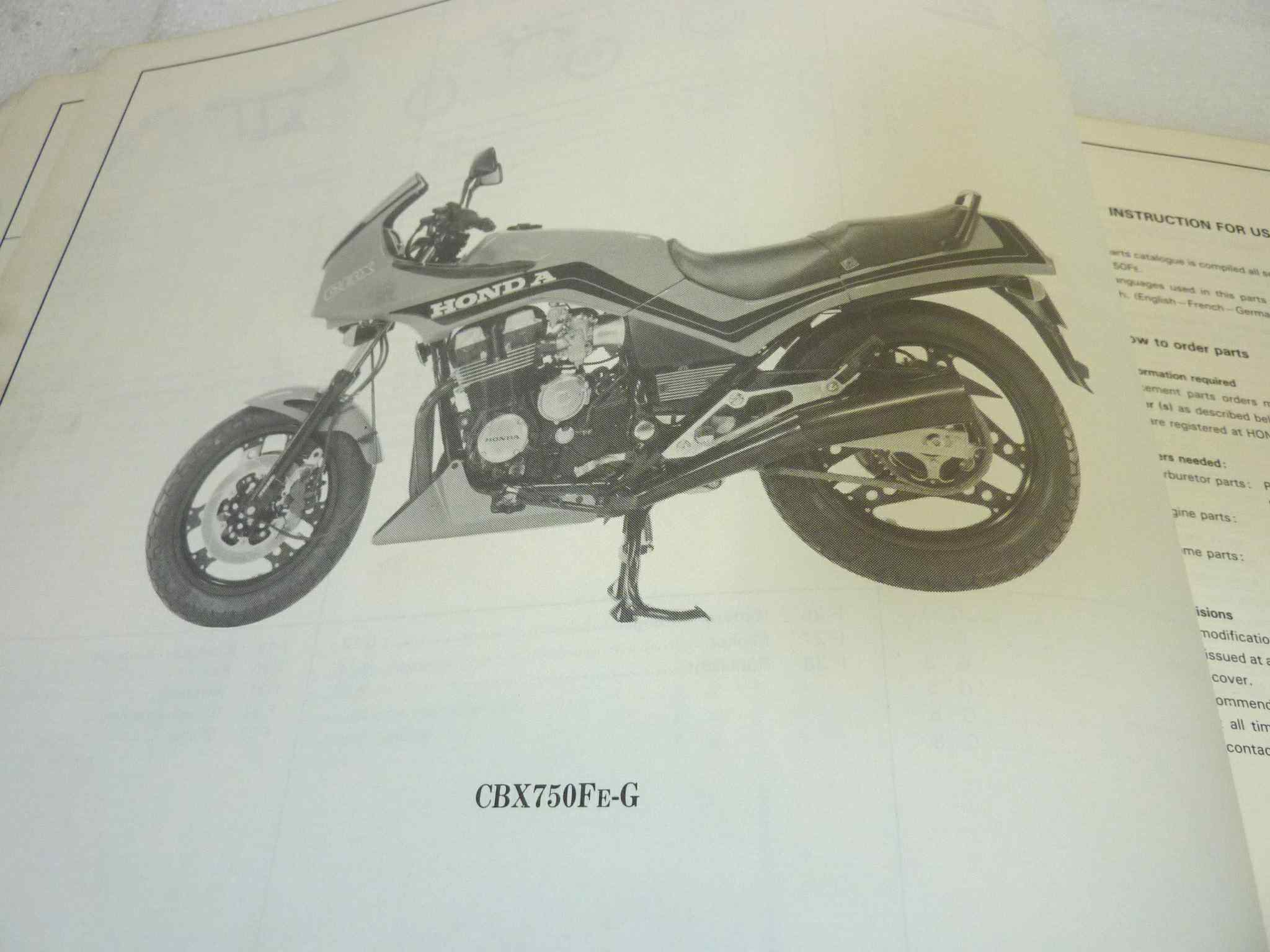 Catalogo parti ricambio Honda CBX750F ricambi ORIGINALE eng fra ger Parts Catalog dim 21,5 x 28 cm - immagine 6