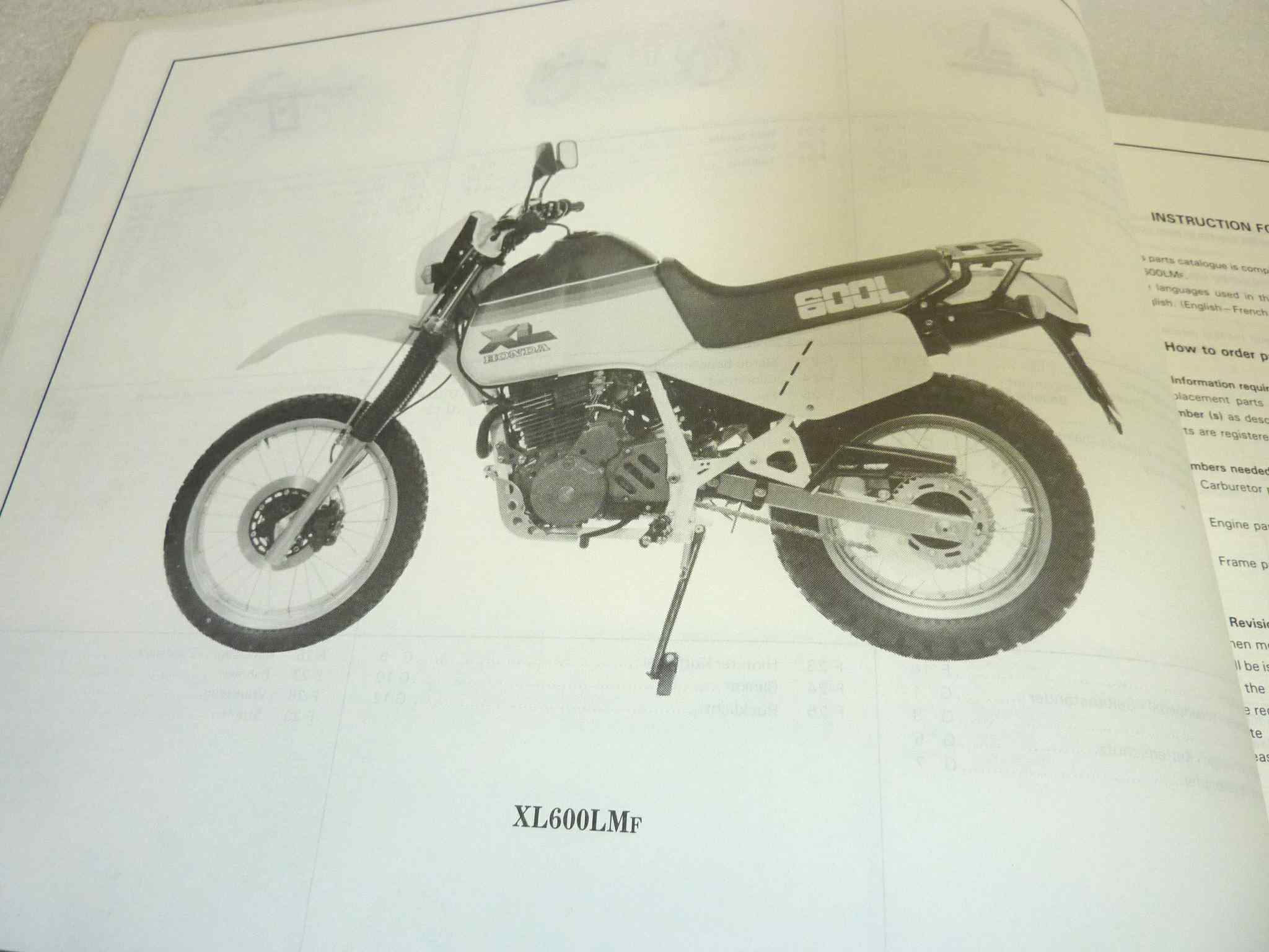 Catalogo parti ricambio Honda XL600LM ricambi ORIGINALE eng fra ger Parts Catalog dim 21,5 x 28 cm - immagine 6