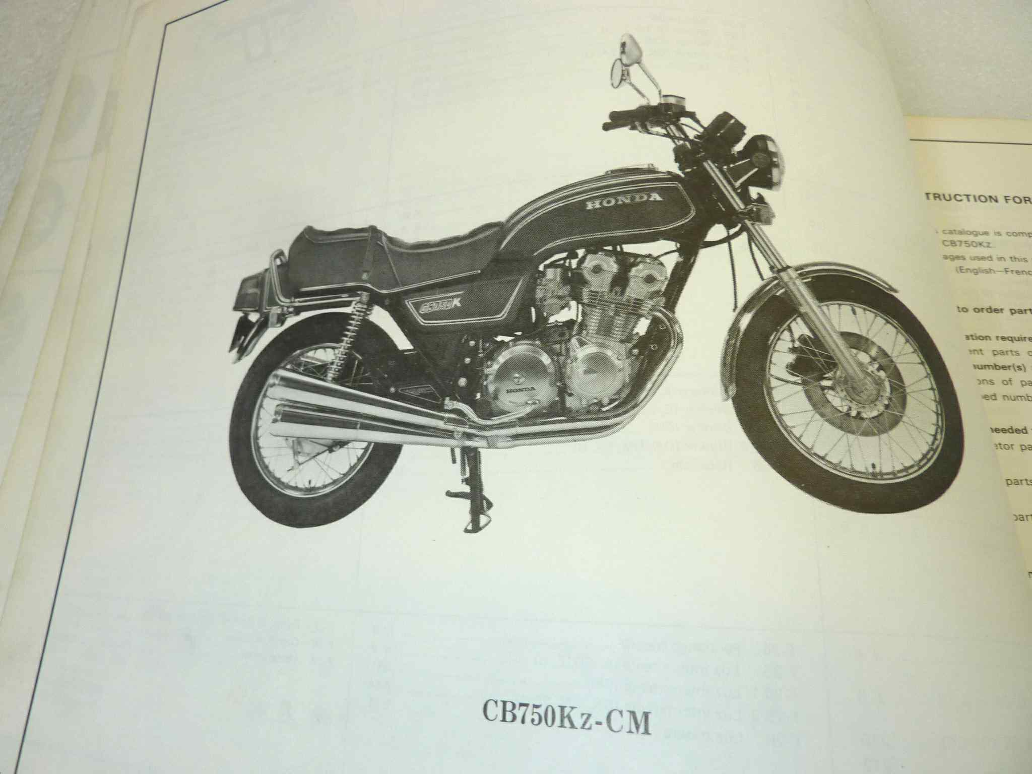 Catalogo parti ricambio Honda CB750KZ ricambi ORIGINALE eng fra ger esp Parts Catalog dim 21,5 x 28 cm - immagine 6