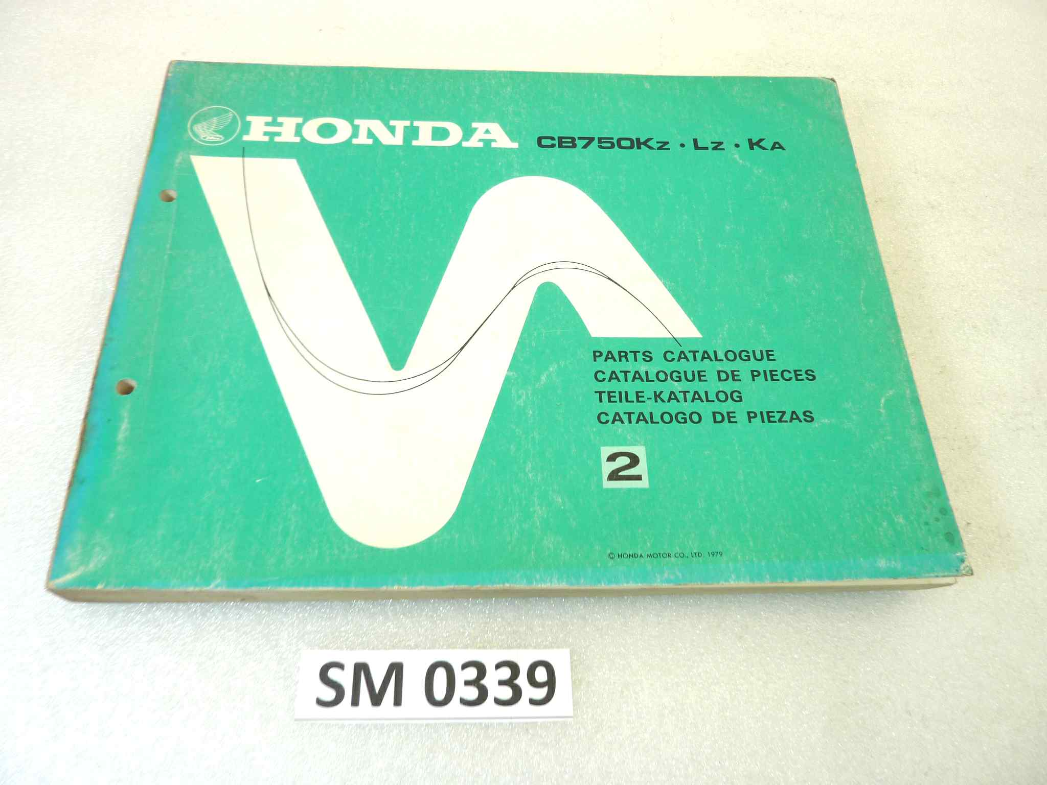 Catalogo parti ricambio Honda CB750KZ LZ KA ricambi ORIGINALE eng fra ger esp Parts Catalog dim 21,5 x 28 cm