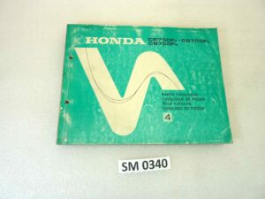 Catalogo parti ricambio Honda CB750F Z A B ricambi ORIGINALE eng fra ger esp Parts Catalog dim 21,5 x 28 cm