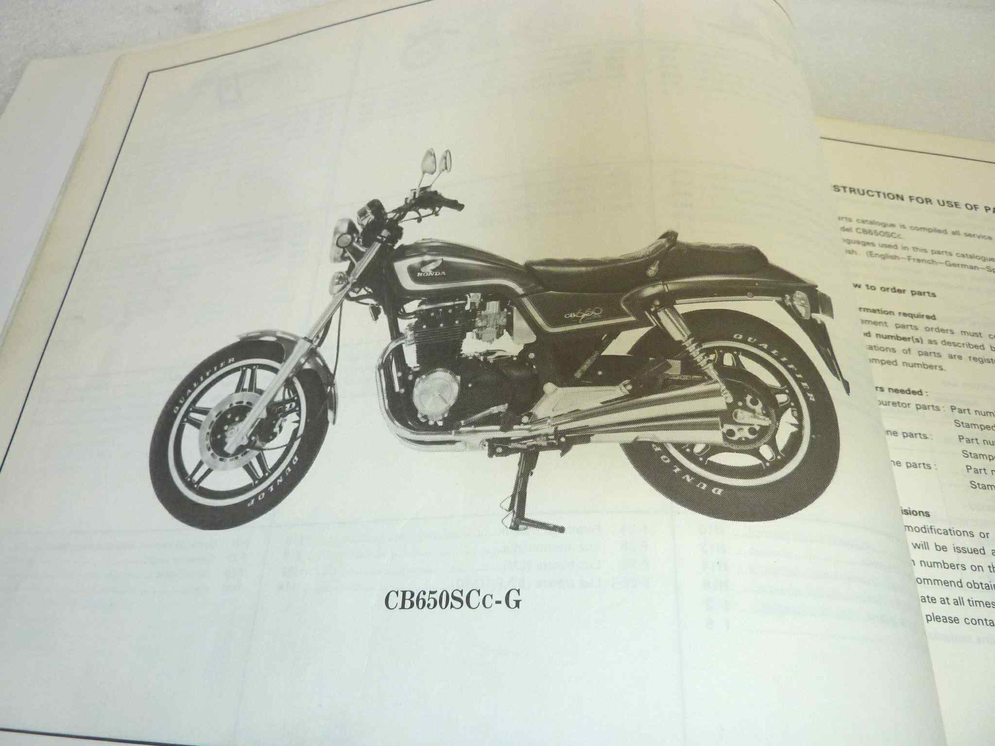 Catalogo parti ricambio Honda CB650SC ricambi ORIGINALE eng fra ger esp Parts Catalog dim 21,5 x 28 cm - immagine 6