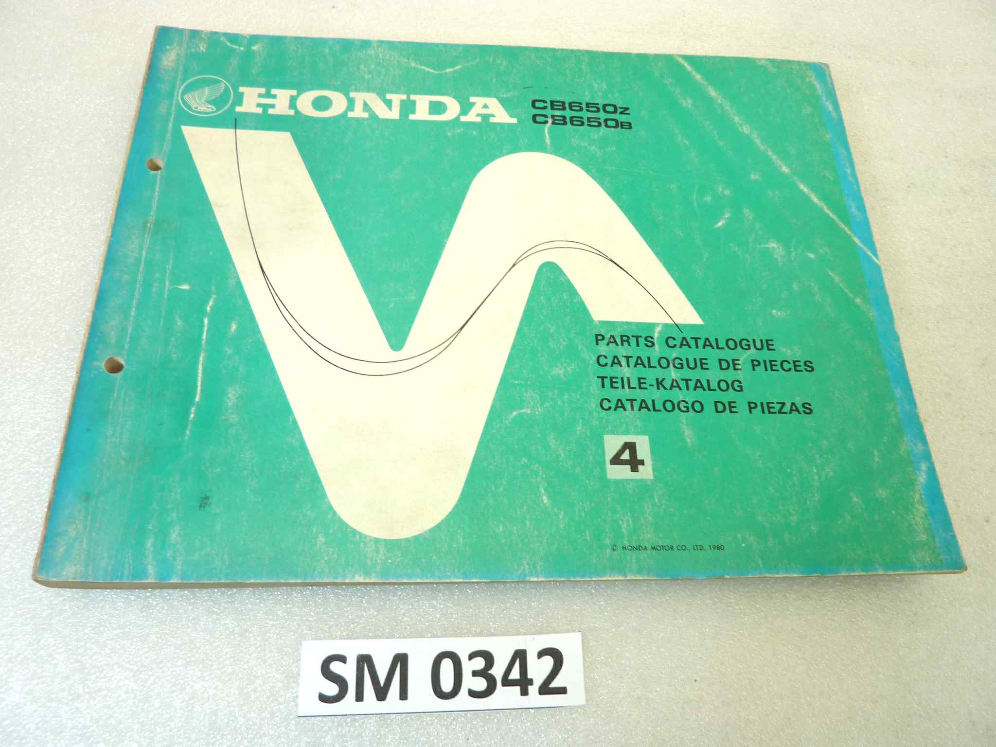 Catalogo parti ricambio Honda CB650ZB ricambi ORIGINALE eng fra ger esp Parts Catalog dim 21,5 x 28 cm
