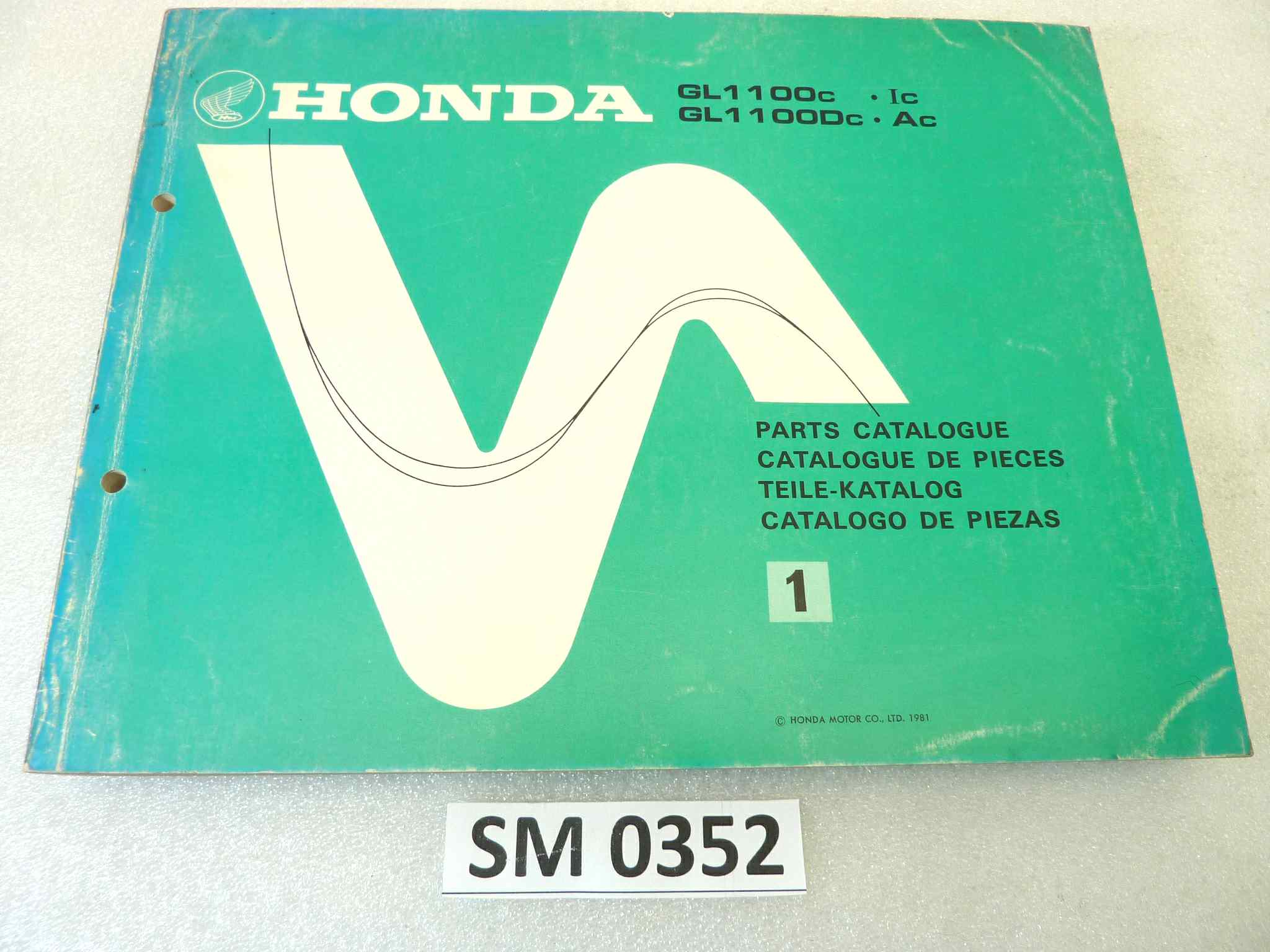 Catalogo parti ricambio Honda GL1100C LC DC AC ricambi ORIGINALE eng fra ger esp Parts Catalog dim 21,5 x 28 cm