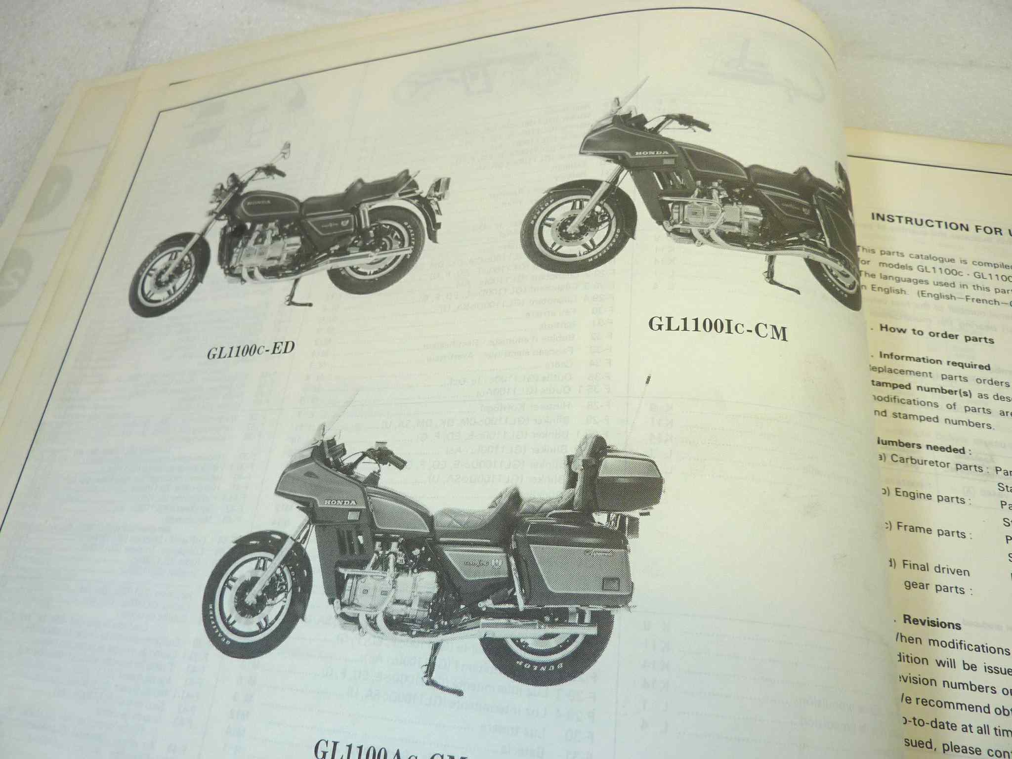 Catalogo parti ricambio Honda GL1100C LC DC AC ricambi ORIGINALE eng fra ger esp Parts Catalog dim 21,5 x 28 cm - immagine 6