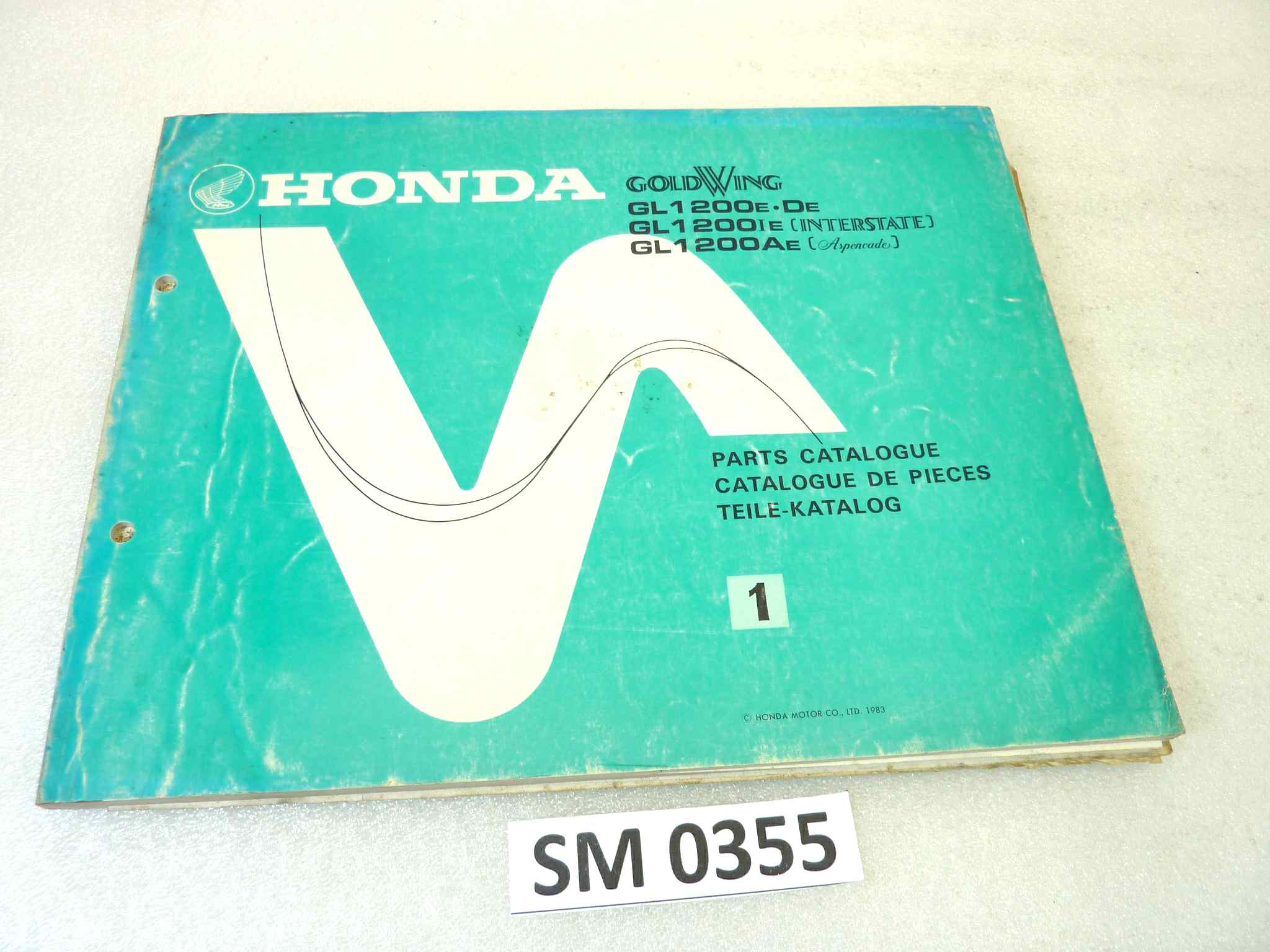 Catalogo parti ricambio Honda GL1200 D GoldWing Intestate Aspencade 1 ricambi ORIGINALE eng fra ger Parts Catalog dim 21,5 x 28 cm