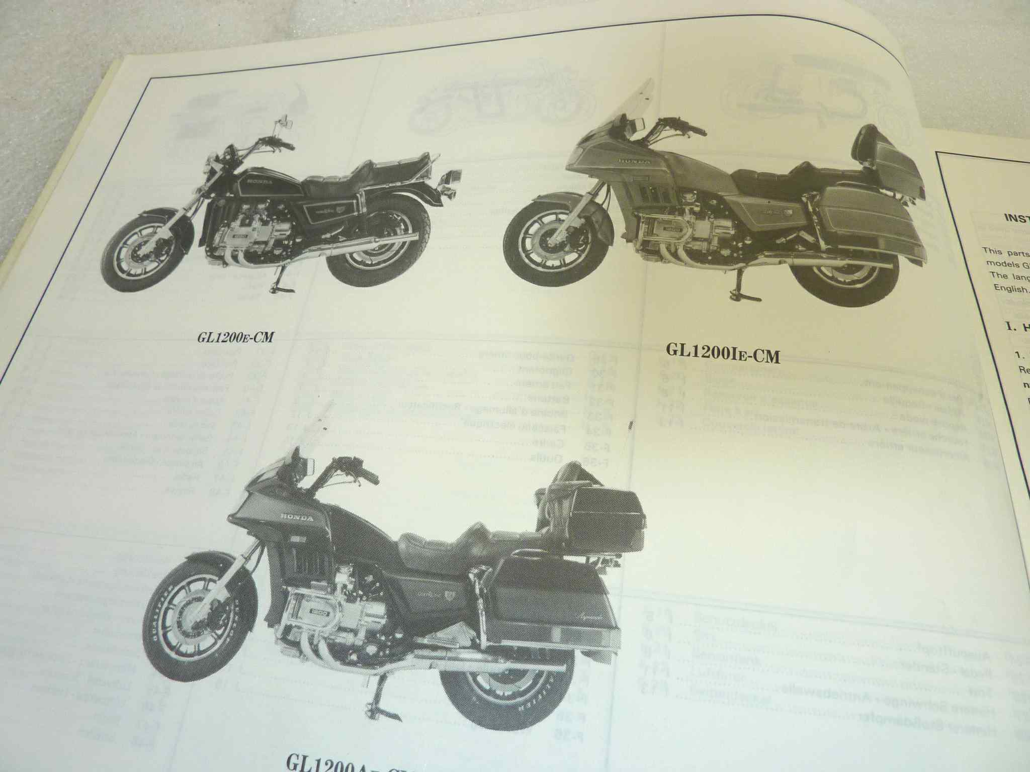 Catalogo parti ricambio Honda GL1200 D GoldWing Intestate Aspencade 1 ricambi ORIGINALE eng fra ger Parts Catalog dim 21,5 x 28 cm - immagine 6