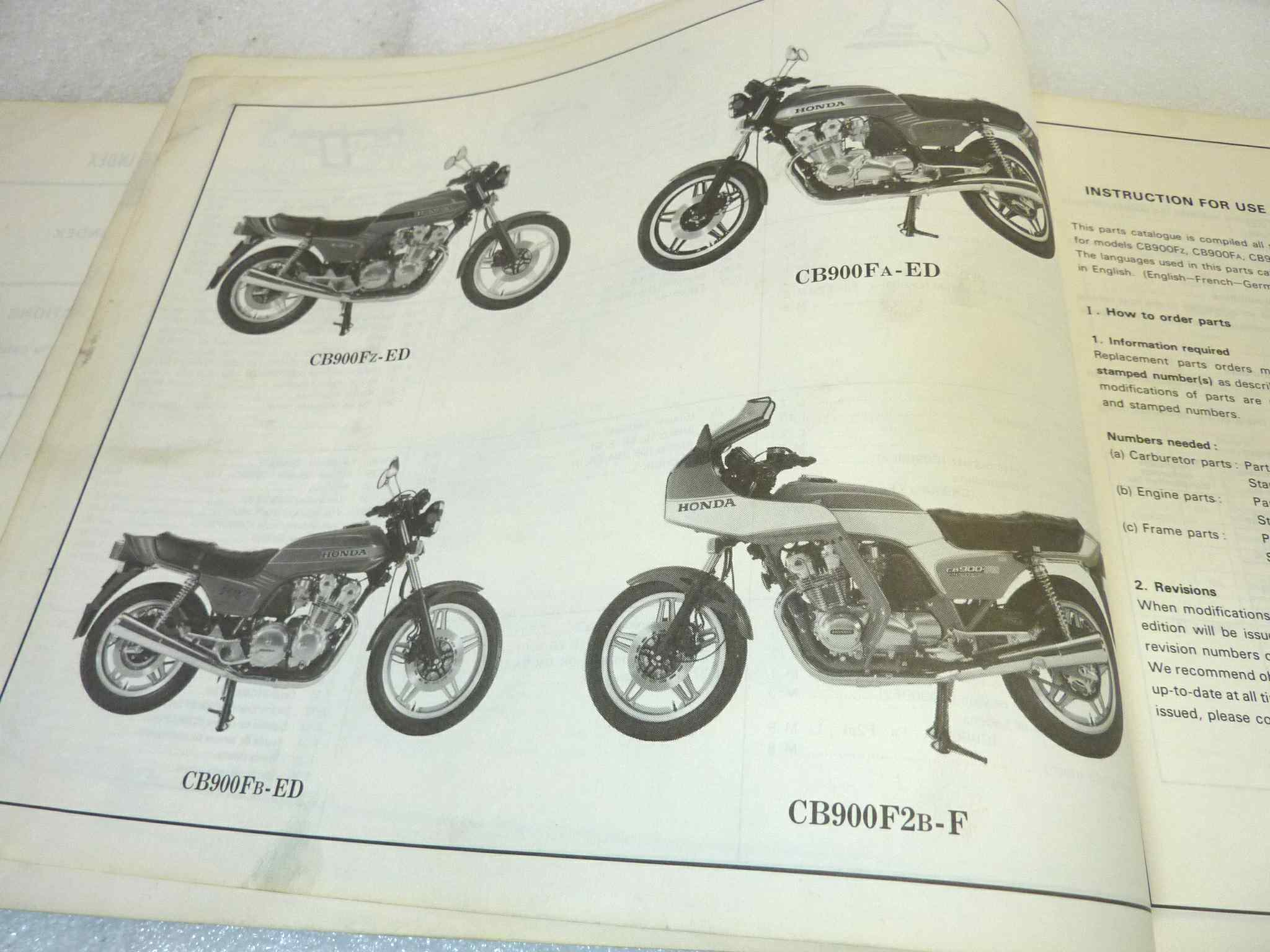 Catalogo parti ricambio Honda CB900F ricambi ORIGINALE eng fra ger esp Parts Catalog dim 21,5 x 28 cm - immagine 6