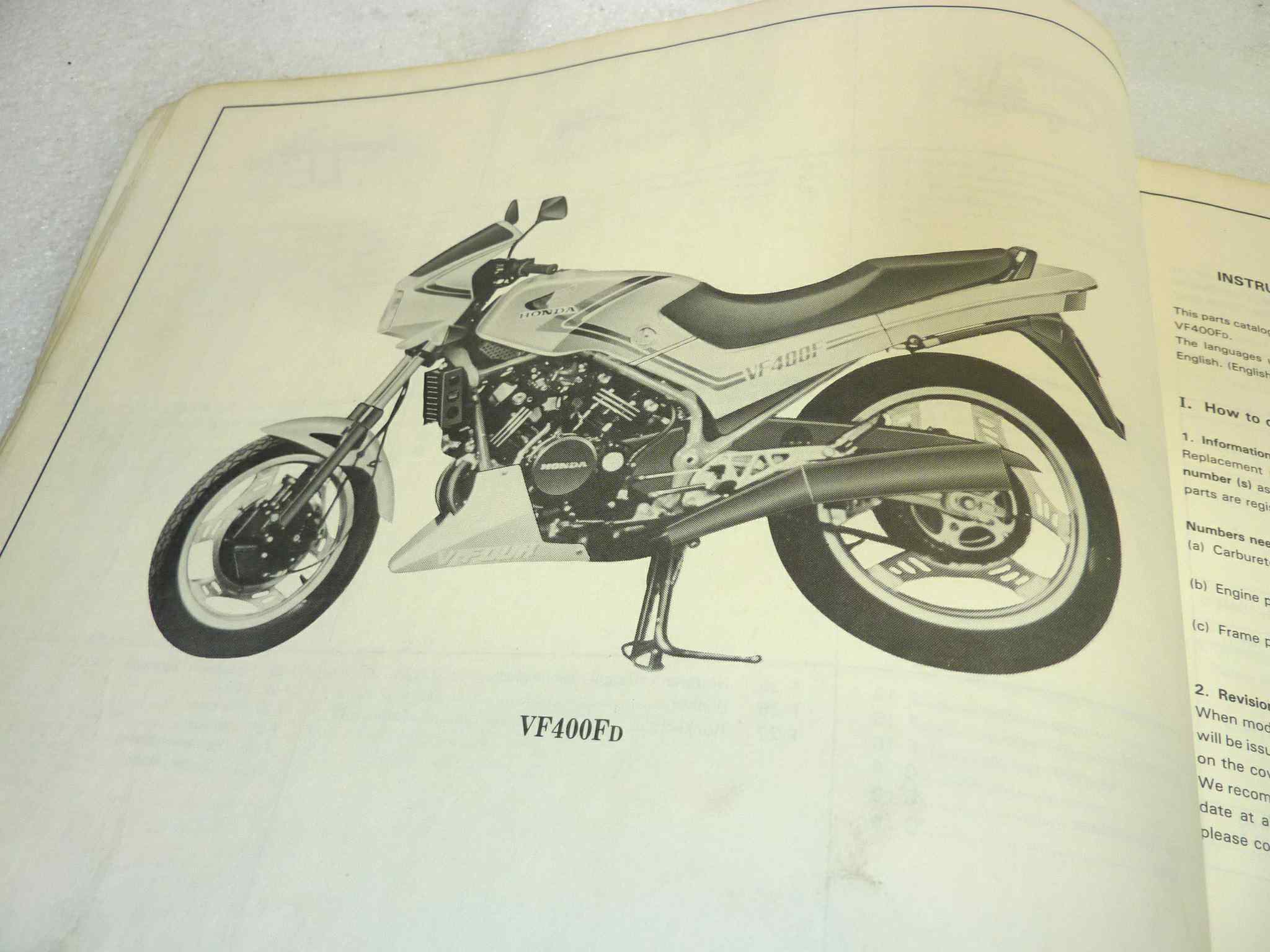 Catalogo parti ricambio Honda VF400FD ricambi ORIGINALE eng fra ger Parts Catalog dim 21,5 x 28 cm - immagine 7