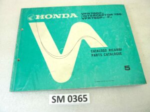 Catalogo parti ricambio Honda VFR750F Interceptor 5 ricambi ORIGINALE ita eng Parts Catalog dim 21,5 x 28 cm
