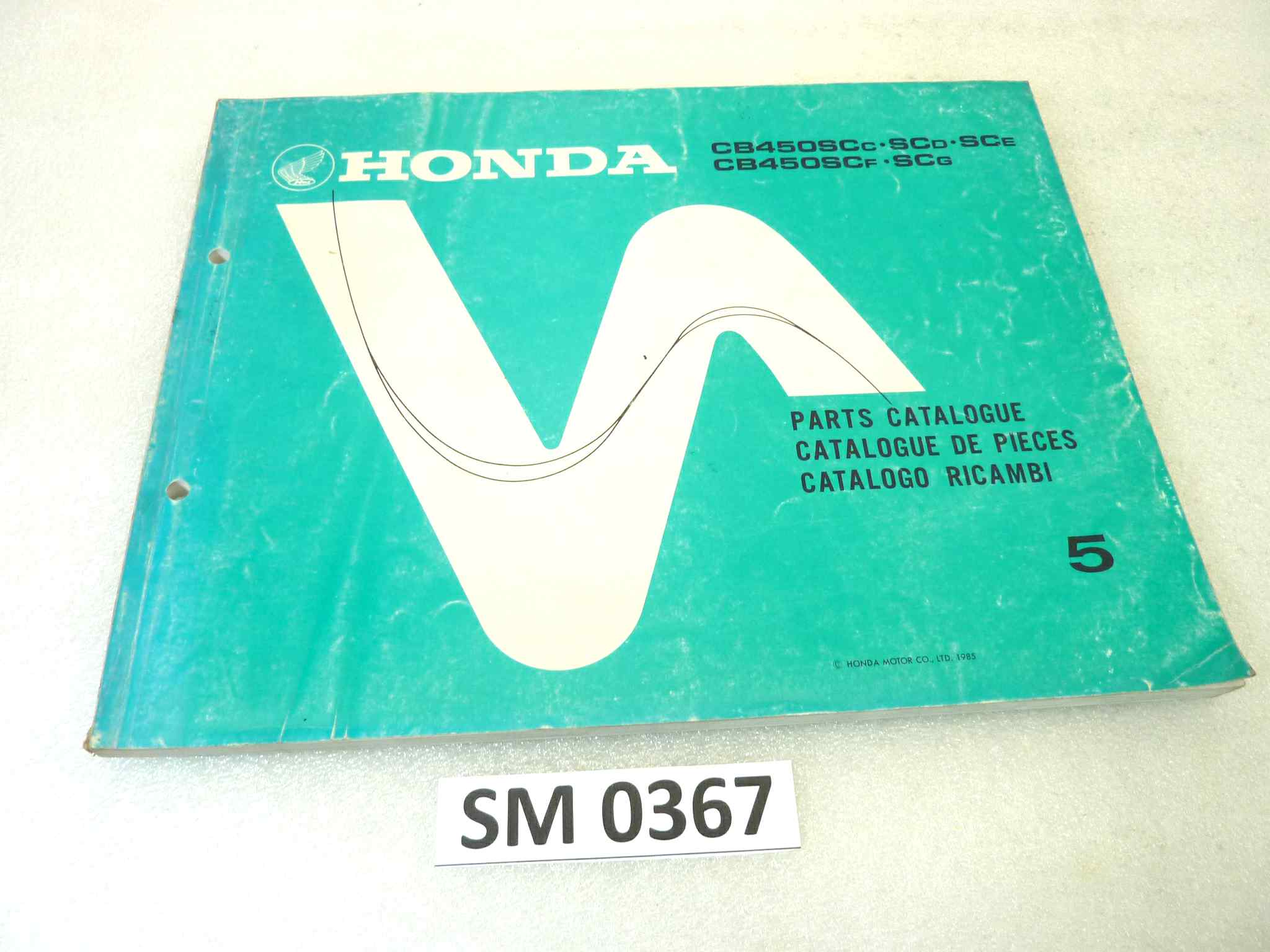 Catalogo parti ricambio Honda CB450SC ricambi ORIGINALE ita eng fra Parts Catalog dim 21,5 x 28 cm