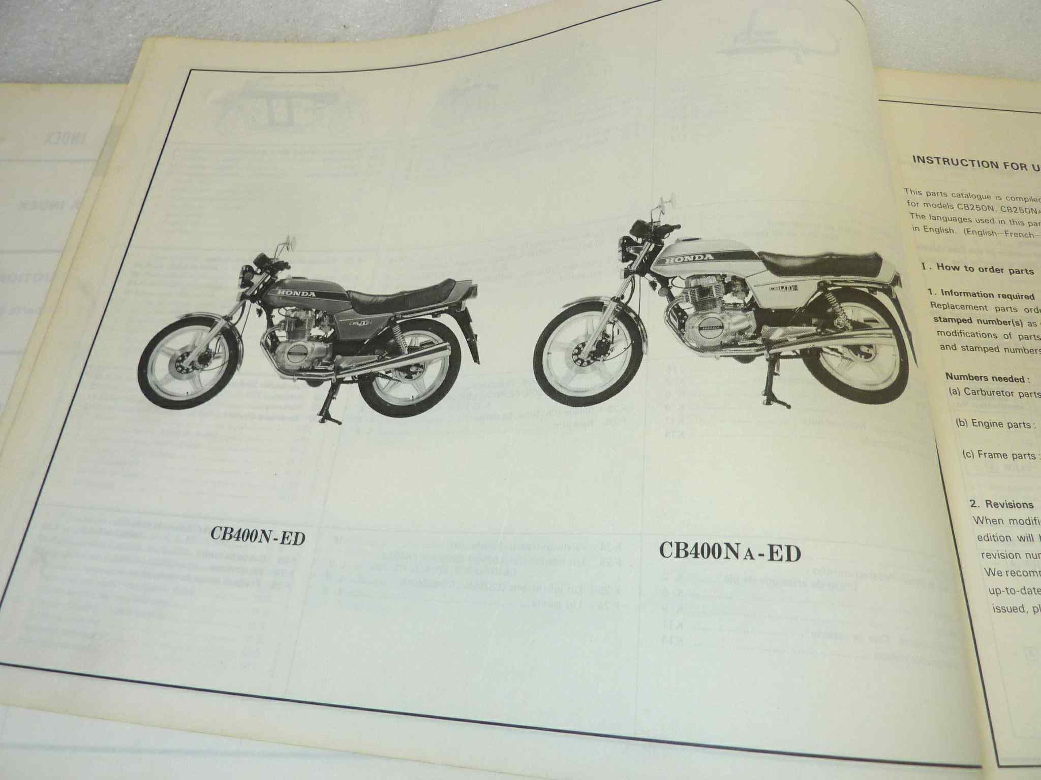 Catalogo parti ricambio Honda CB250 400 N NA ricambi ORIGINALE eng fra ger esp Parts Catalog dim 21,5 x 28 cm - immagine 6