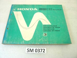 Catalogo parti ricambio Honda CB250T 400T TZ ricambi ORIGINALE eng fra ger esp Parts Catalog dim 21,5 x 28 cm