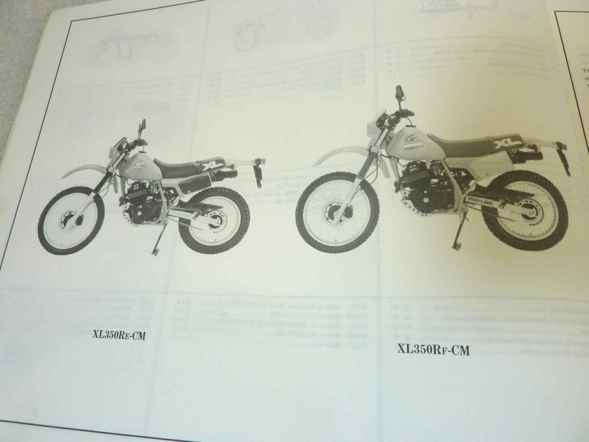 Catalogo parti ricambio Honda XL350R ricambi ORIGINALE eng fra ger Parts Catalog dim 21,5 x 28 cm - immagine 6
