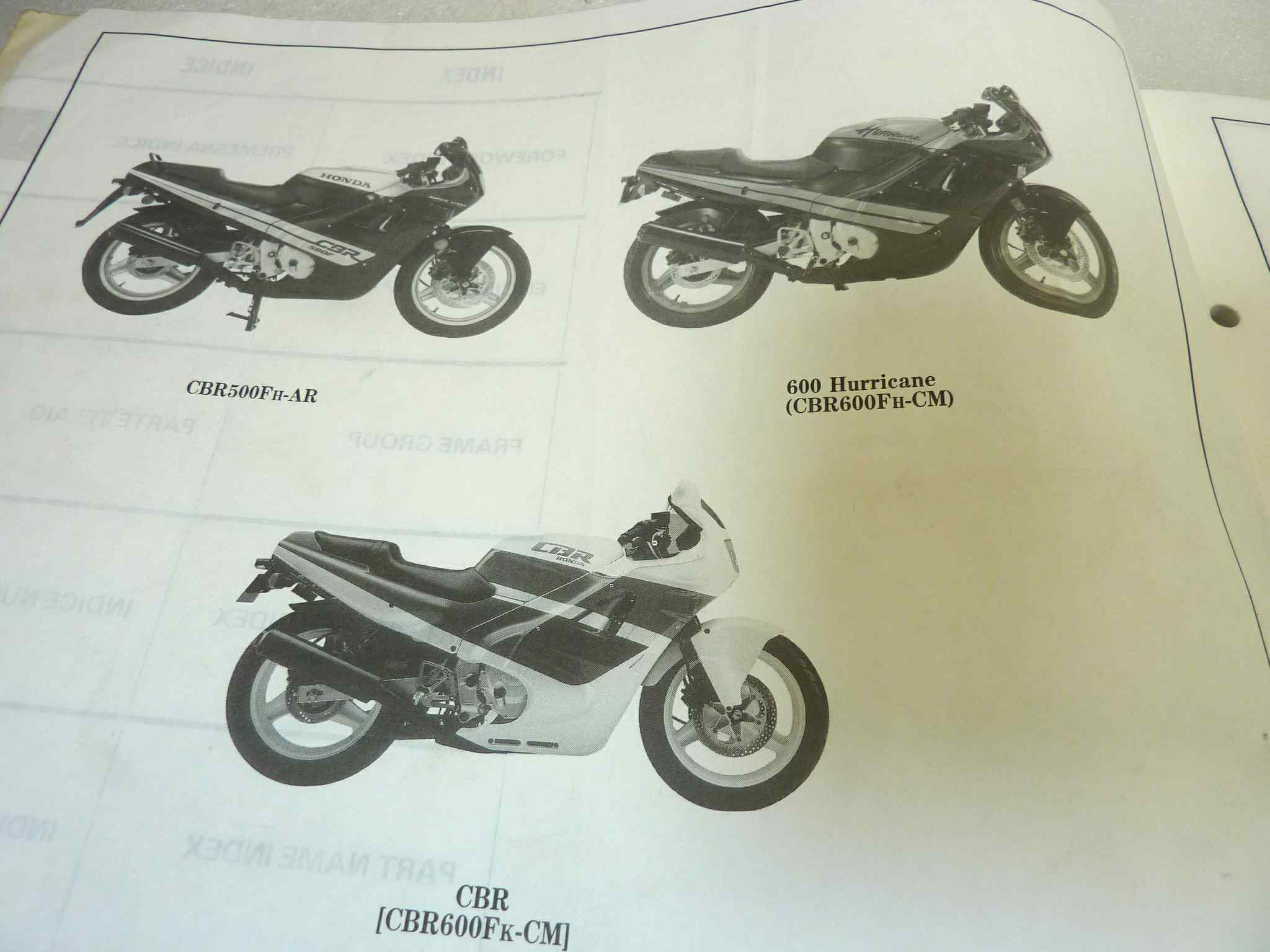 Catalogo parti ricambio Honda CBR500 600 Hurricane ricambi ORIGINALE ita eng Parts Catalog dim 21,5 x 28 cm - immagine 6