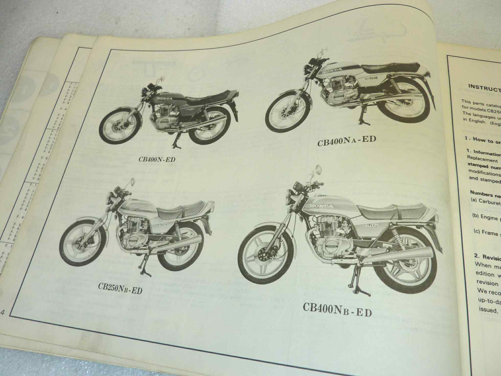 Catalogo parti ricambio Honda CB250 400 N 4 ricambi ORIGINALE eng fra ger esp Parts Catalog dim 21,5 x 28 cm - immagine 6