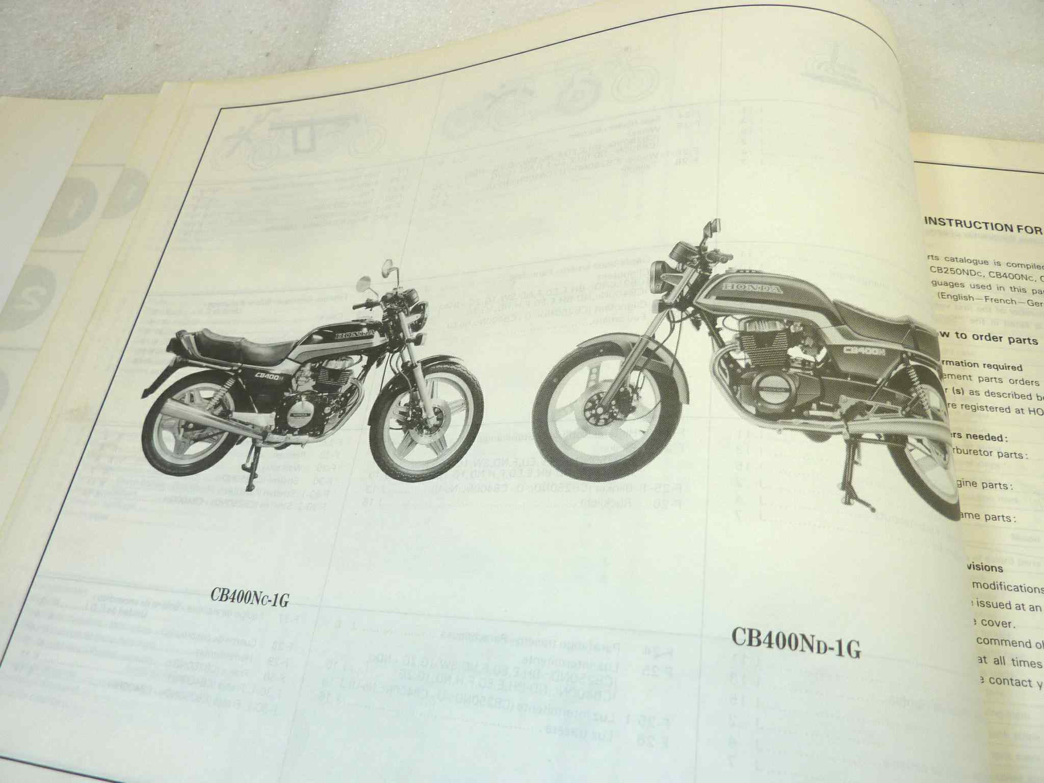 Catalogo parti ricambio Honda CB25 400 N 2 ricambi ORIGINALE eng fra ger esp Parts Catalog dim 21,5 x 28 cm - immagine 6