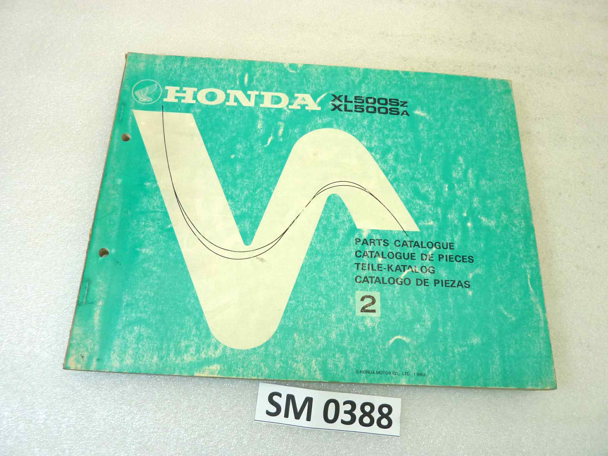 Catalogo parti ricambio Honda XL500S ricambi ORIGINALE eng fra ger esp Parts Catalog dim 21,5 x 28 cm