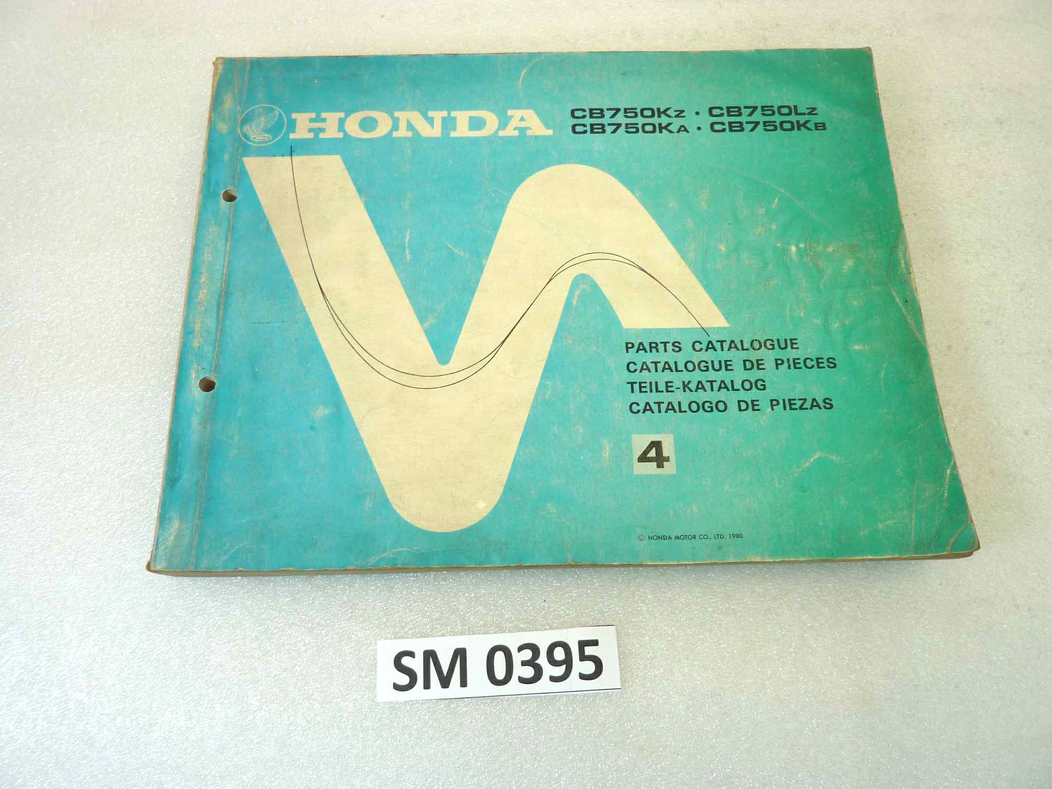 Catalogo parti ricambio Honda CB750K L ricambi ORIGINALE eng fra ger esp Parts Catalog dim 21,5 x 28 cm