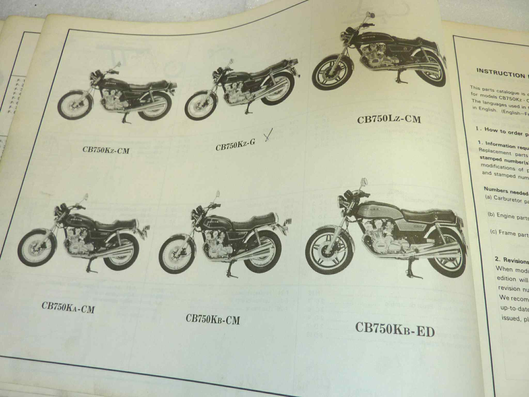 Catalogo parti ricambio Honda CB750K L ricambi ORIGINALE eng fra ger esp Parts Catalog dim 21,5 x 28 cm - immagine 6