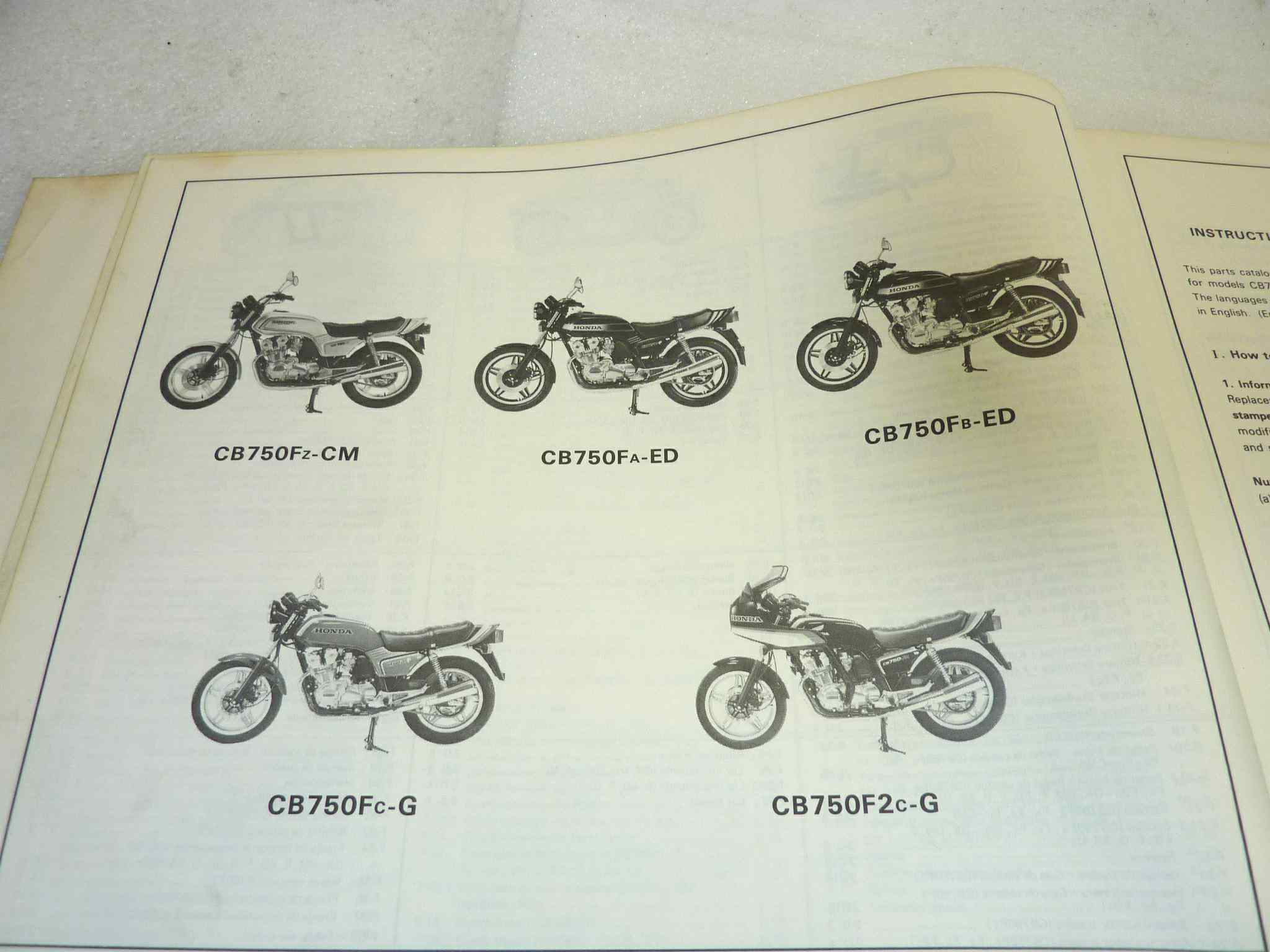 Catalogo parti ricambio Honda CB750F F2 5 ricambi ORIGINALE eng fra ger esp Parts Catalog dim 21,5 x 28 cm - immagine 6