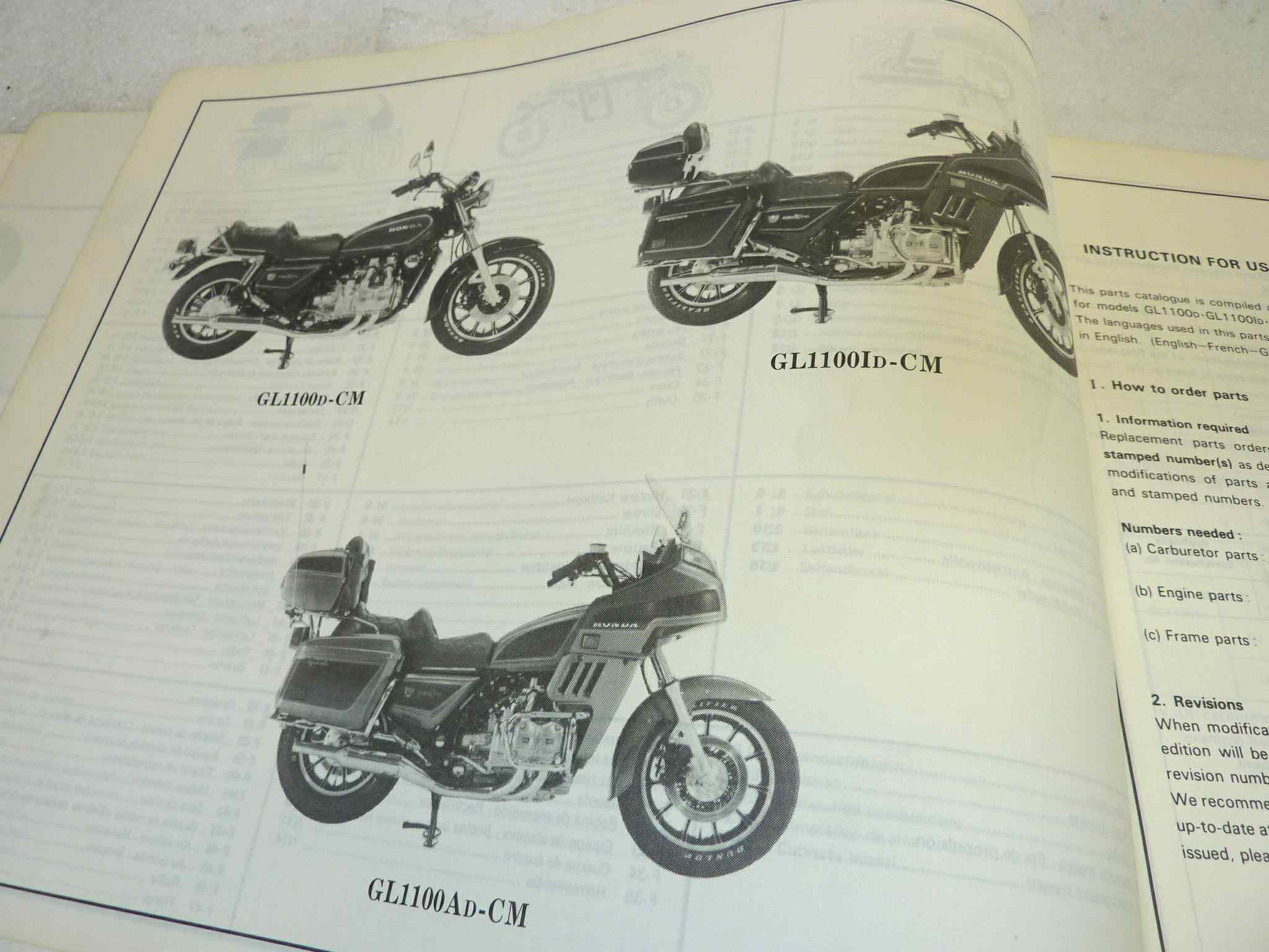 Catalogo parti ricambio Honda GL1100 D2 1 ricambi ORIGINALE eng fra ger esp Parts Catalog dim 21,5 x 28 cm - immagine 6