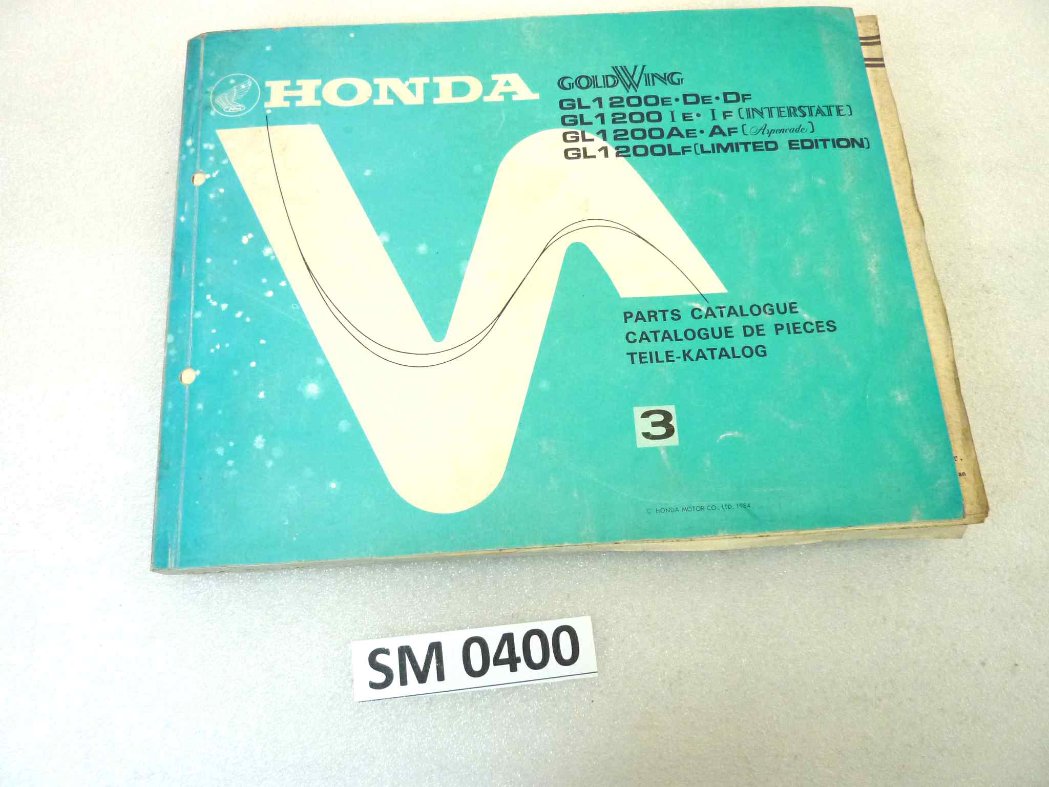Catalogo parti ricambio Honda GL1200 GoldWing Intestate Aspencade Limited Ed 3 ricambi ORIGINALE eng fra ger Parts Catalog dim 21,5 x 28 cm