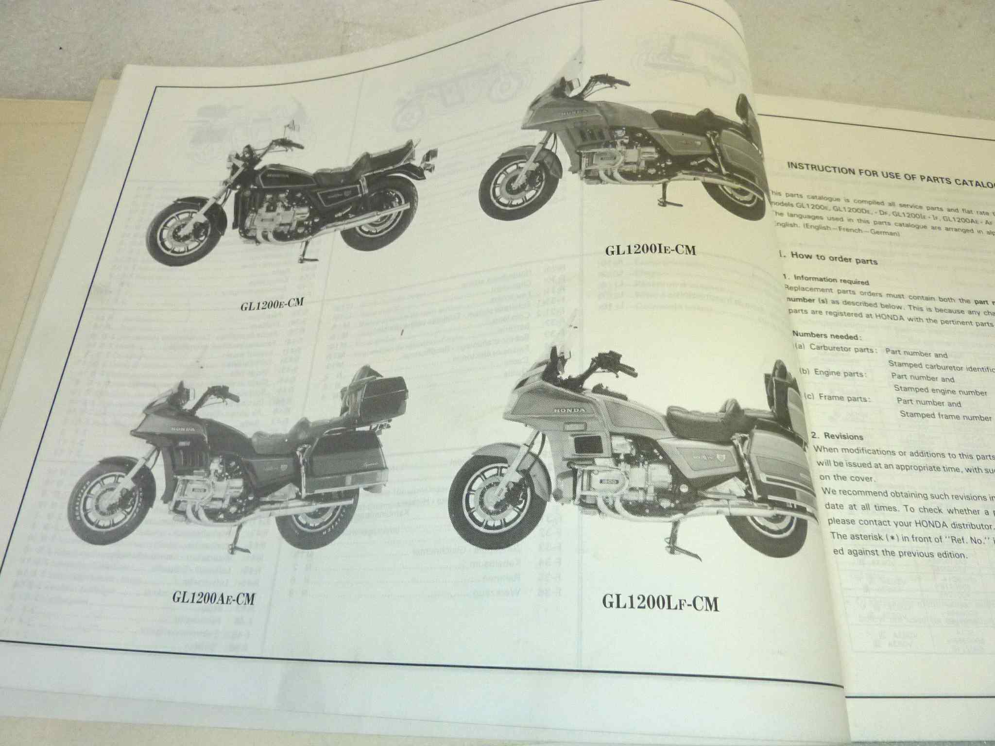 Catalogo parti ricambio Honda GL1200 GoldWing Intestate Aspencade Limited Ed 3 ricambi ORIGINALE eng fra ger Parts Catalog dim 21,5 x 28 cm - immagine 6
