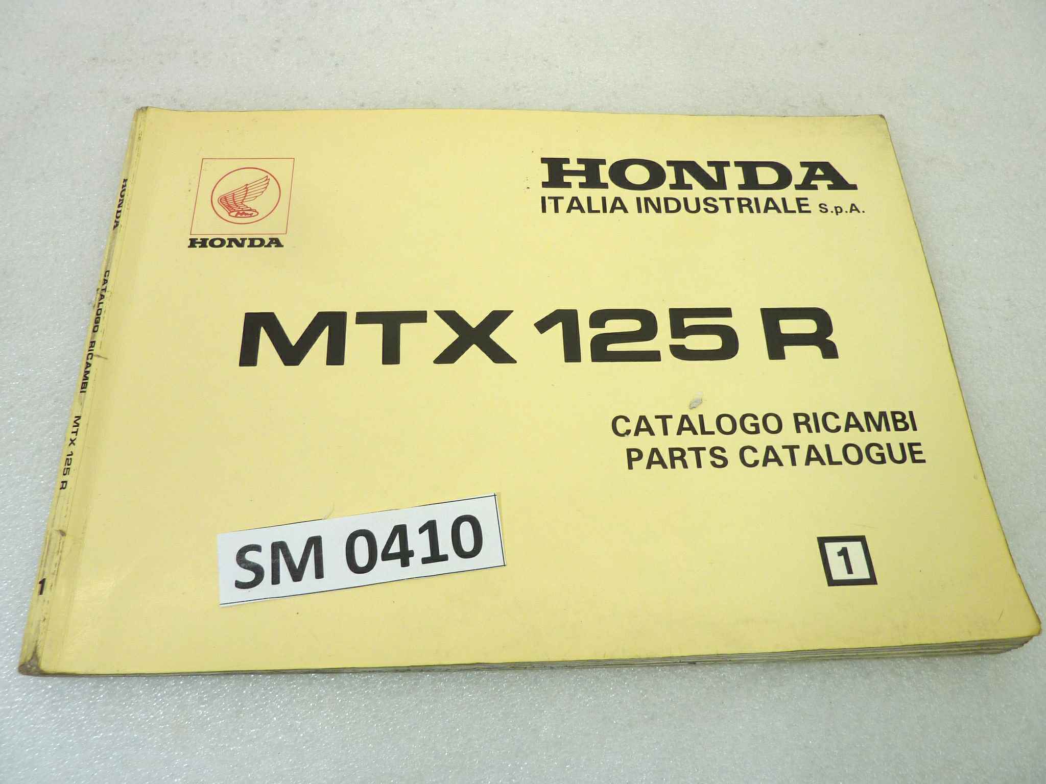 Catalogo parti ricambio Honda MTX125R ricambi ORIGINALE ita eng Parts Catalog dim 21,5 x 30 cm