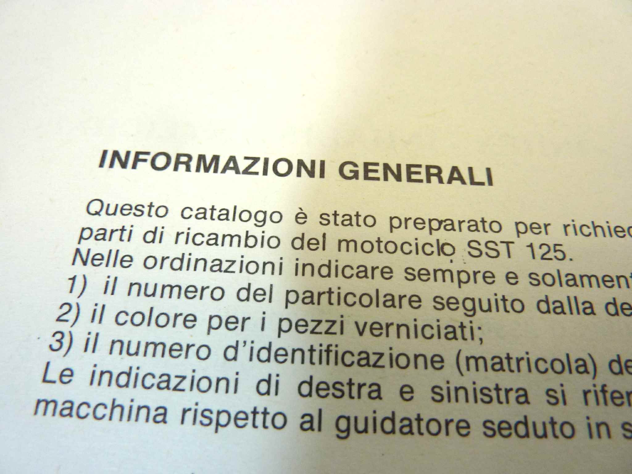 Catalogo parti ricambio Cagiva SST125 ricambi ORIGINALE eng ita fra ger Parts Catalog dim 21,5 x 29,5 cm - immagine 4