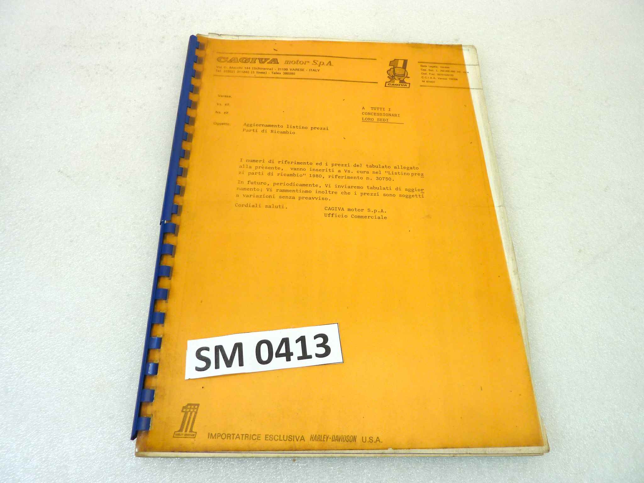 Catalogo parti ricambio Cagiva AMF RR250 International ricambi ORIGINALE ita Parts Catalog dim 21,5 x 29,5 cm